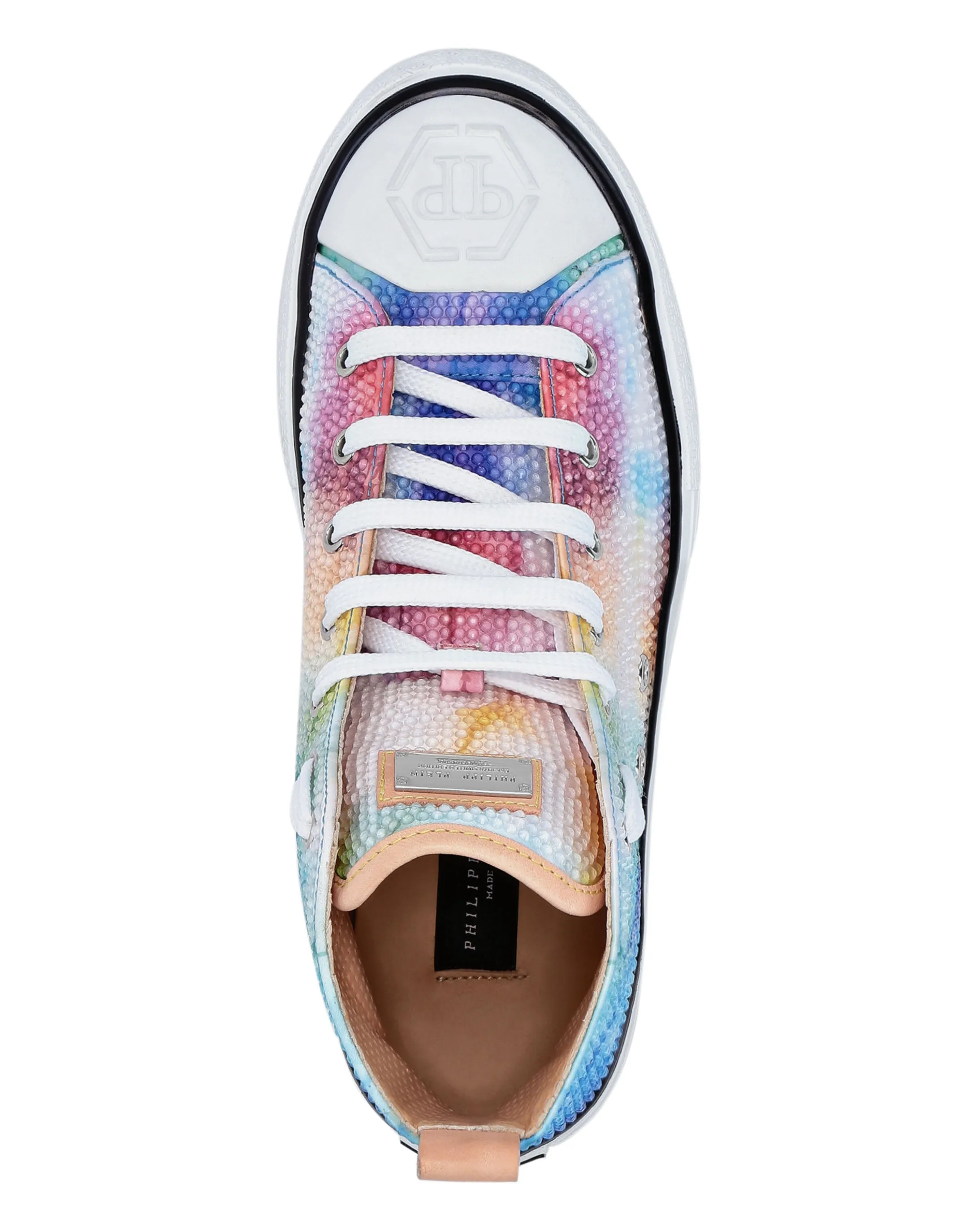 Satin Hi-Top Sneakers Tie dye
