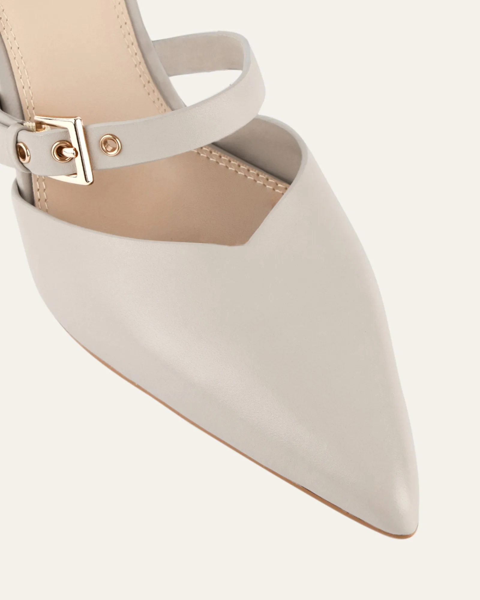 SAWYER HIGH HEELS BONE LEATHER