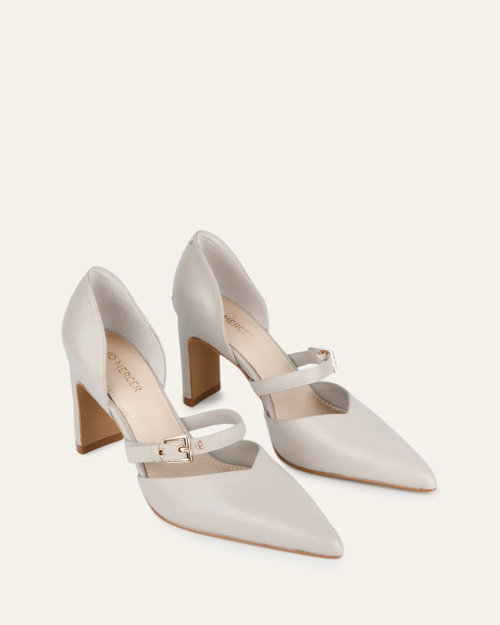 SAWYER HIGH HEELS BONE LEATHER
