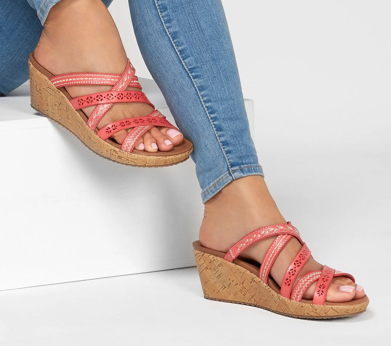 Skechers Ladies Beverless Tiger Posse Sandal