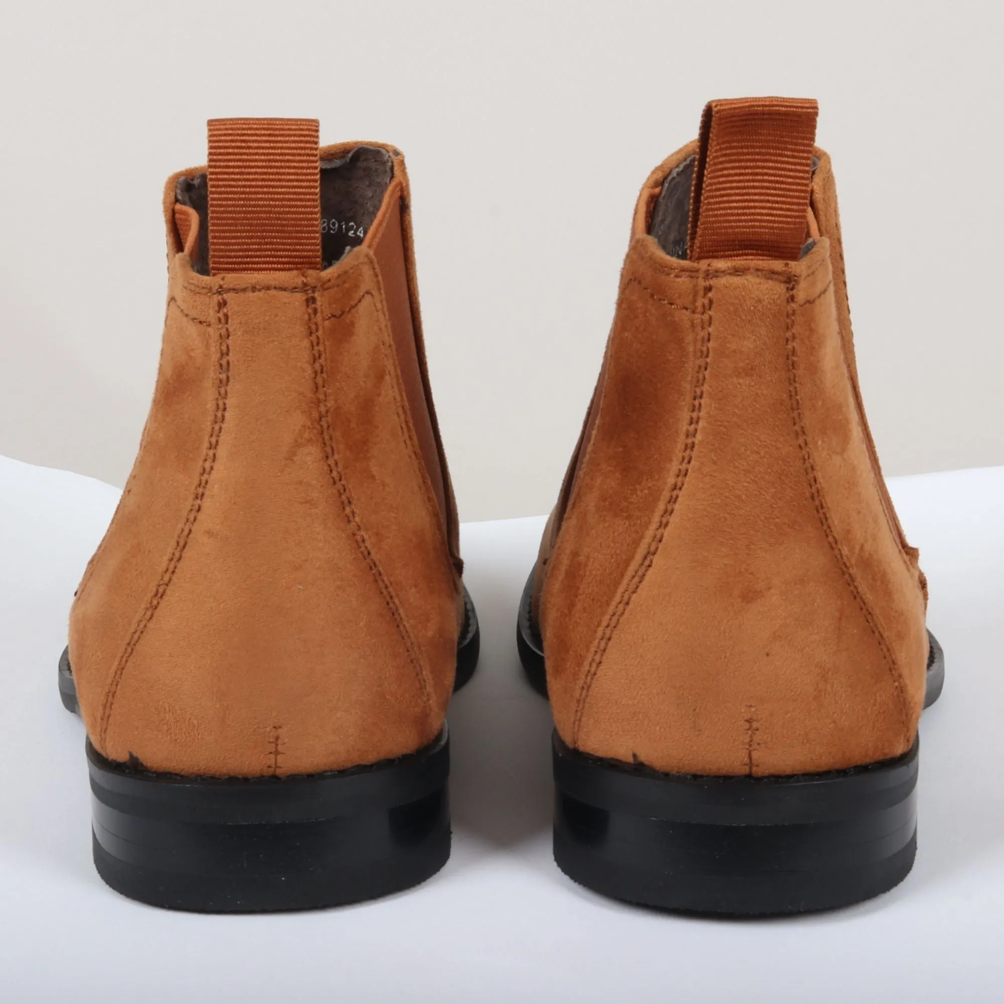 Slip On Suede Leather Lined Chelsea Ankle Shoes