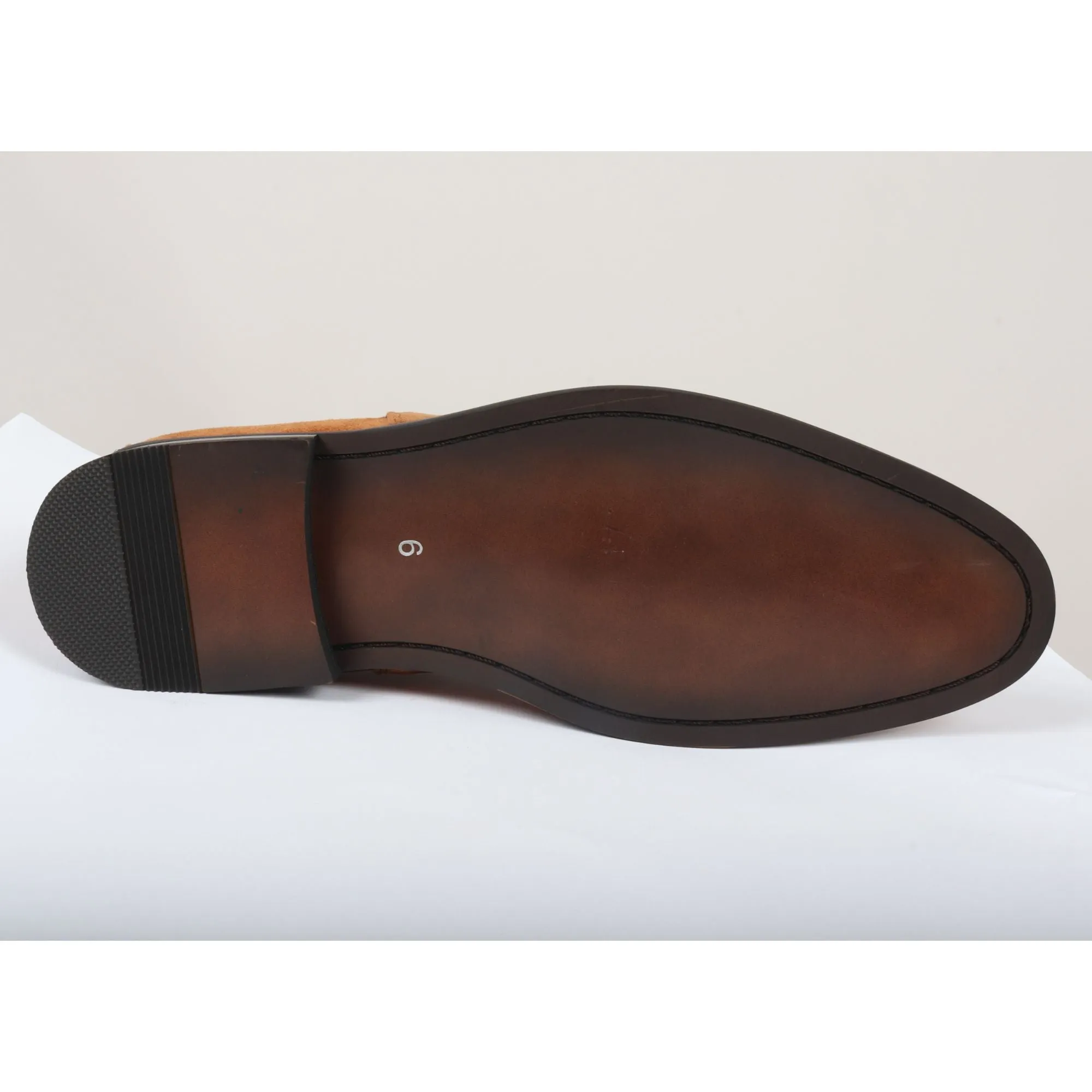 Slip On Suede Leather Lined Chelsea Ankle Shoes