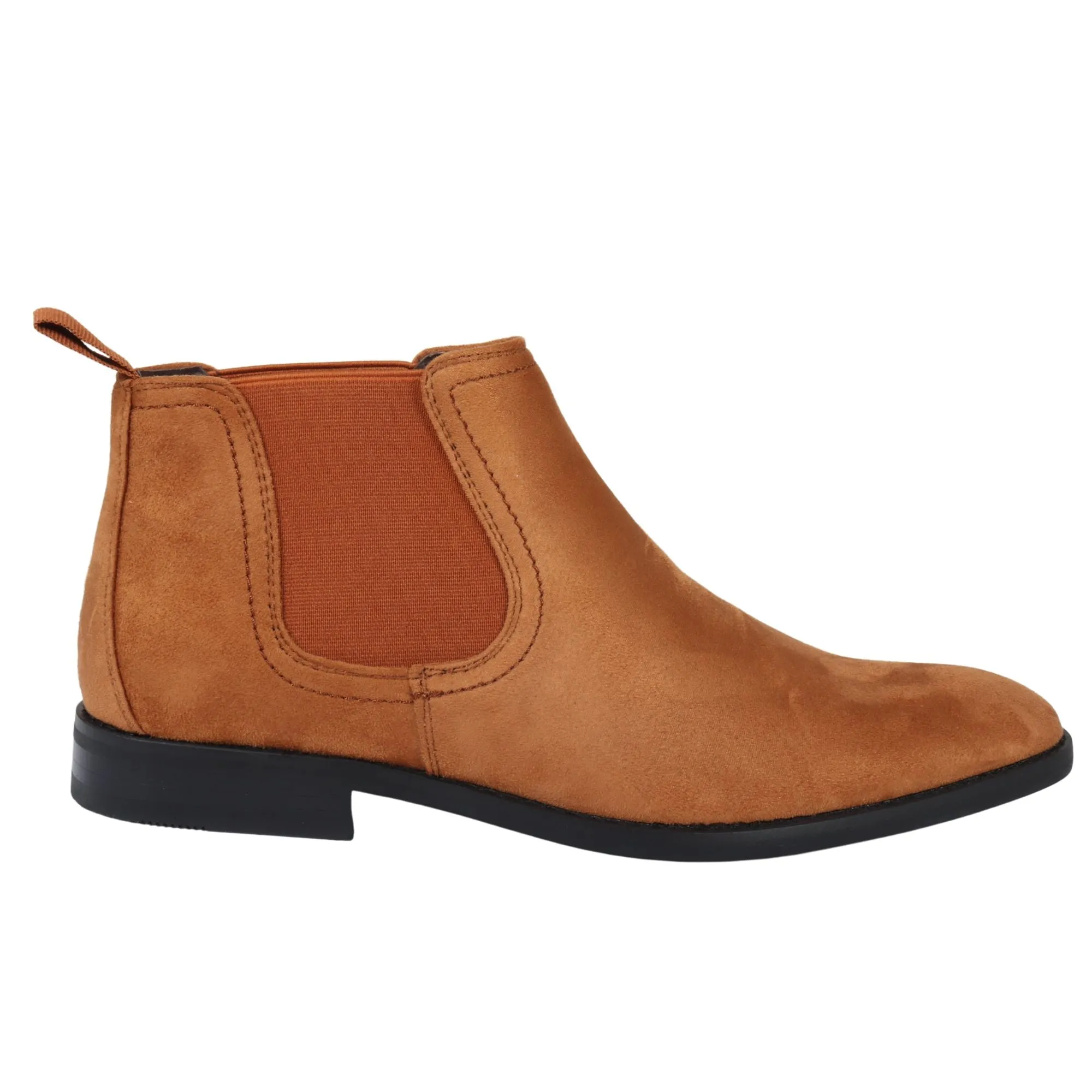 Slip On Suede Leather Lined Chelsea Ankle Shoes