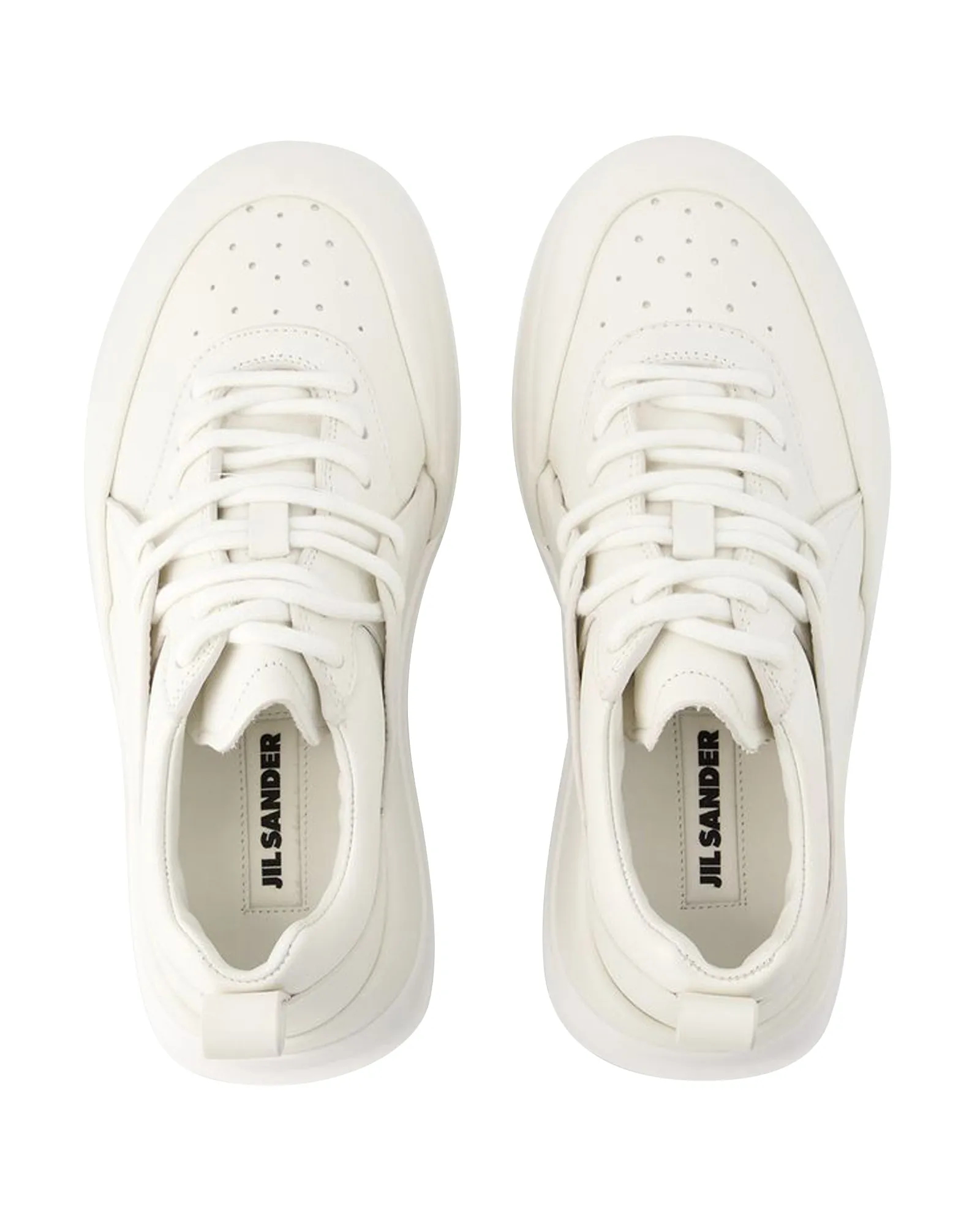Sneakers - Jil Sander - Leather - Porcelain