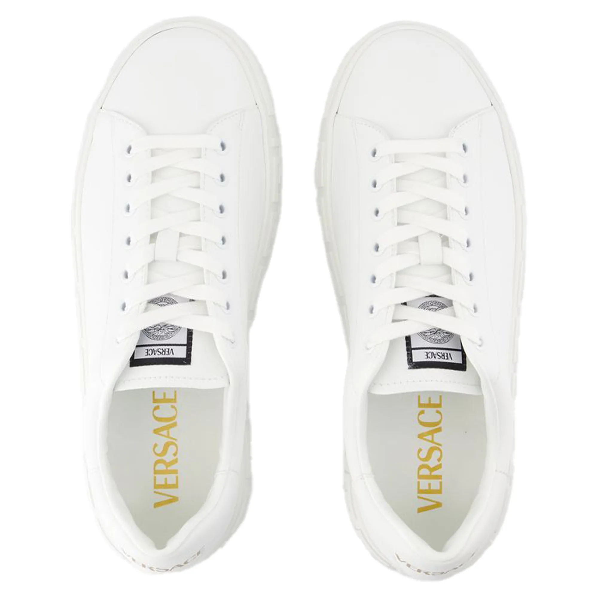 Sneakers - Versace - Leather - White