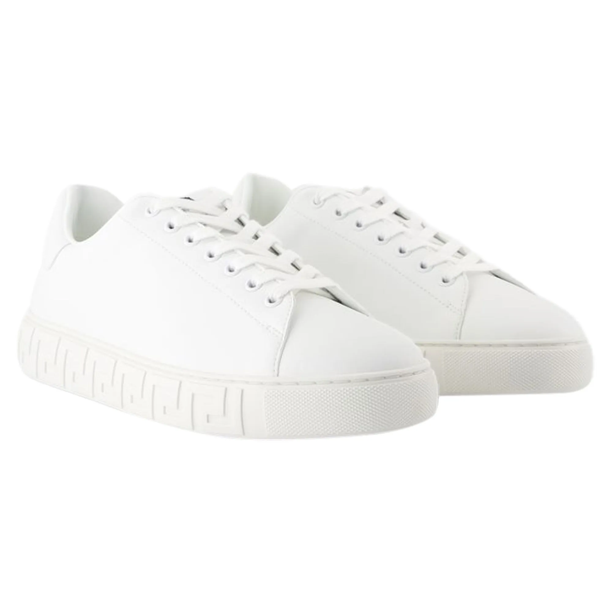 Sneakers - Versace - Leather - White