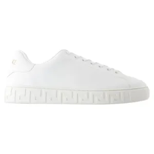 Sneakers - Versace - Leather - White