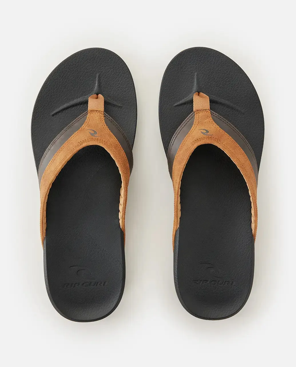 Soft Top Flip Flops in Black & Brown