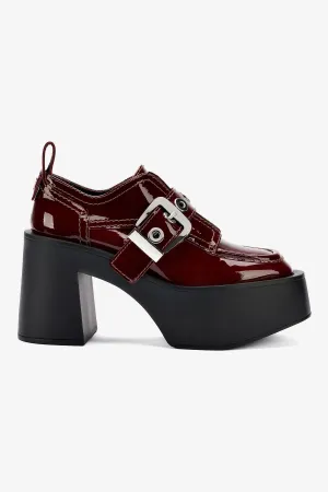 Stewart Platform Oxford In Carmin Patent Leather