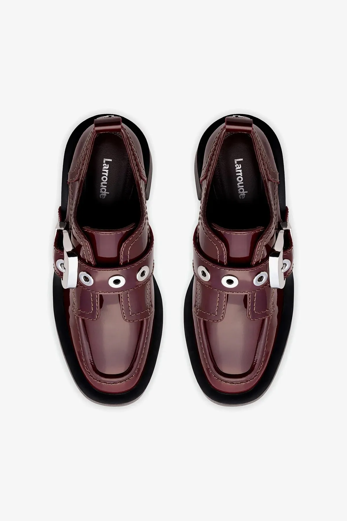 Stewart Platform Oxford In Carmin Patent Leather