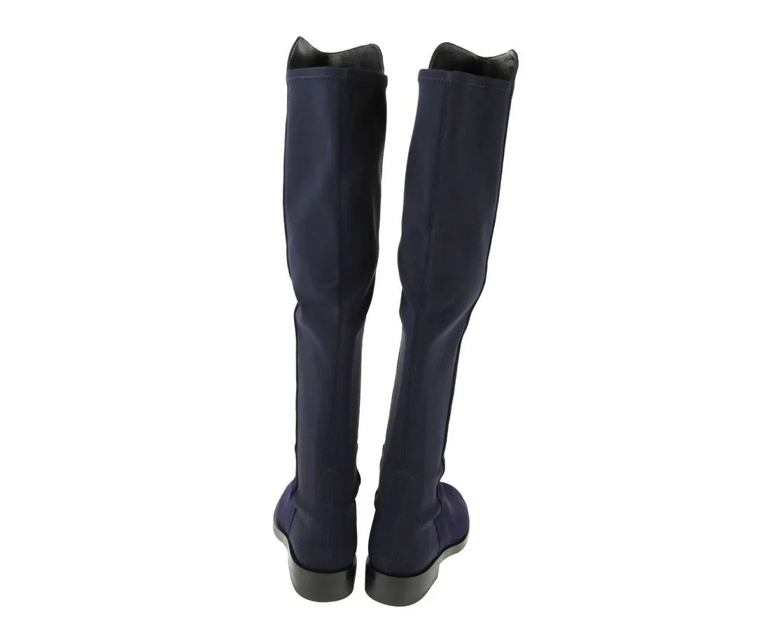 Stuart Weitzman Women's Suede With Logo Over The Knee Boots