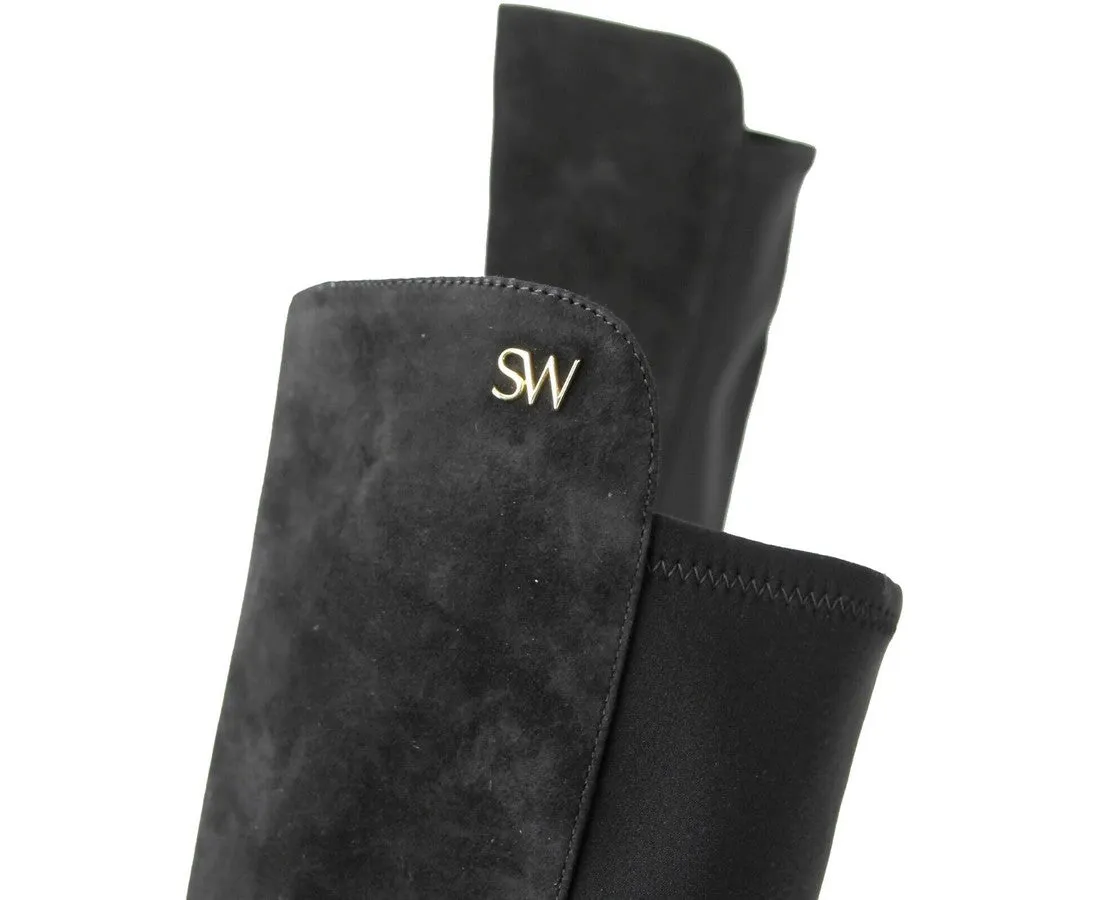 Stuart Weitzman Women's Suede With Logo Over The Knee Boots