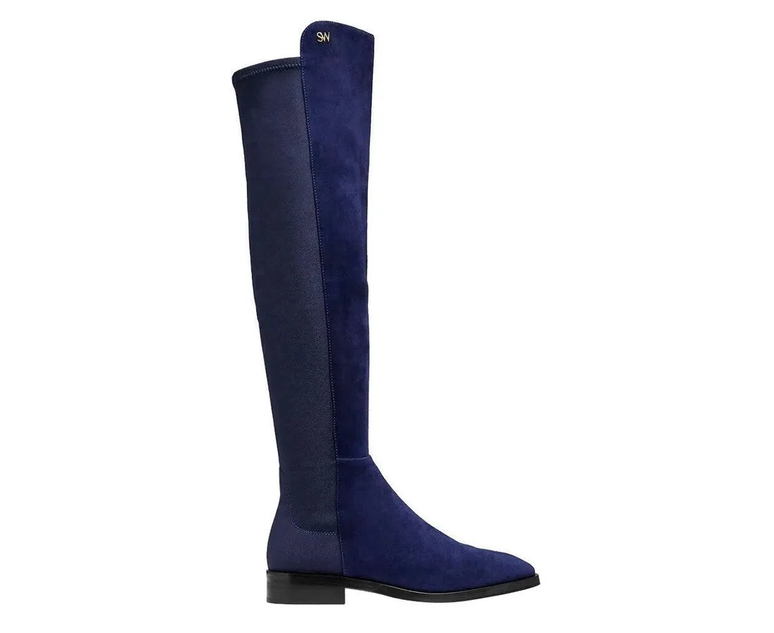 Stuart Weitzman Women's Suede With Logo Over The Knee Boots