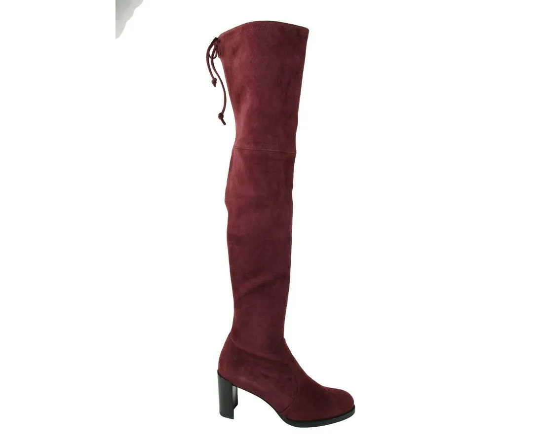 Stuart Weitzman Women's Tipland Cabernet  Suede Over the Knee Boot