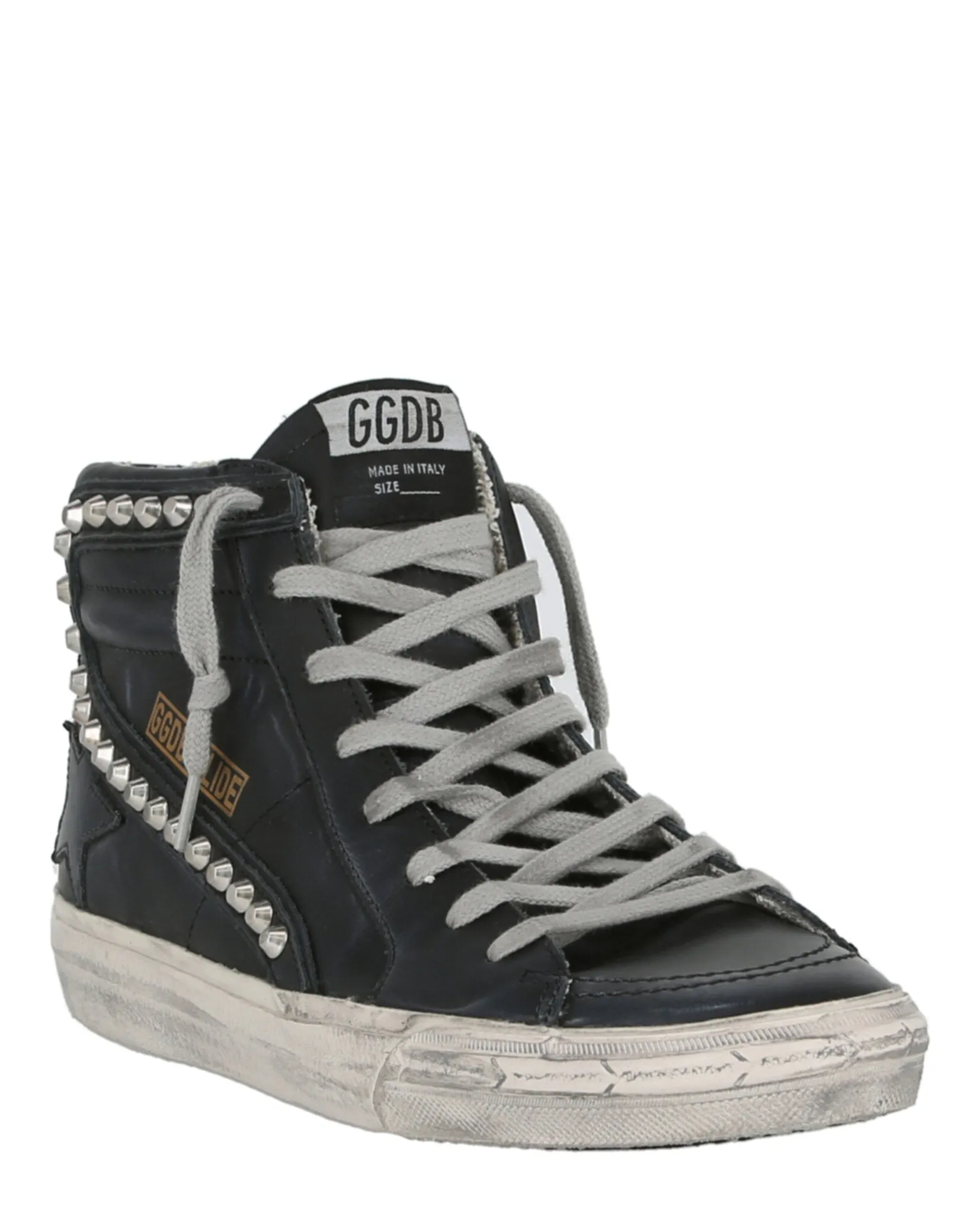 Studded High-Top Slide Sneakers