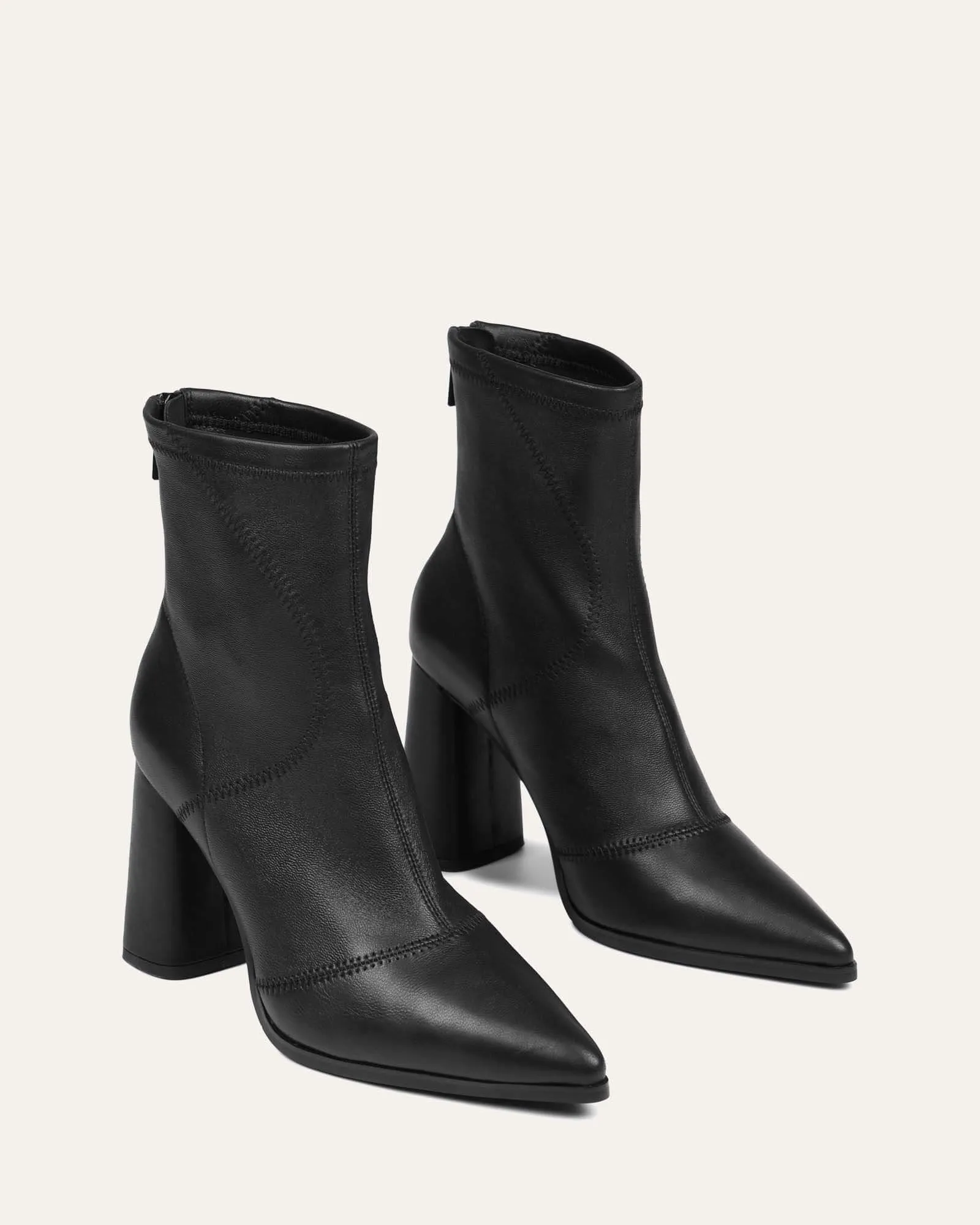TEX HIGH ANKLE BOOTS BLACK LEATHER