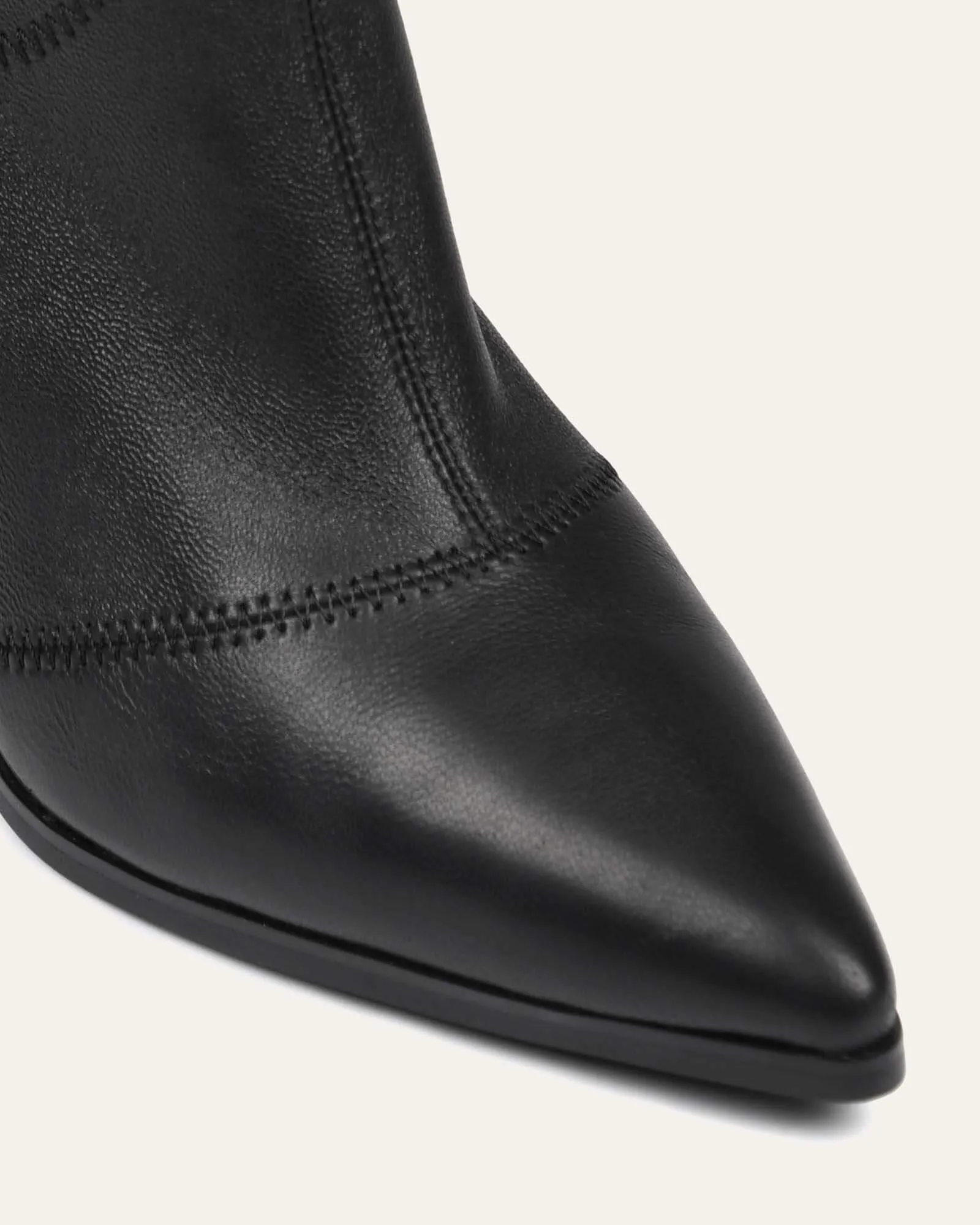 TEX HIGH ANKLE BOOTS BLACK LEATHER