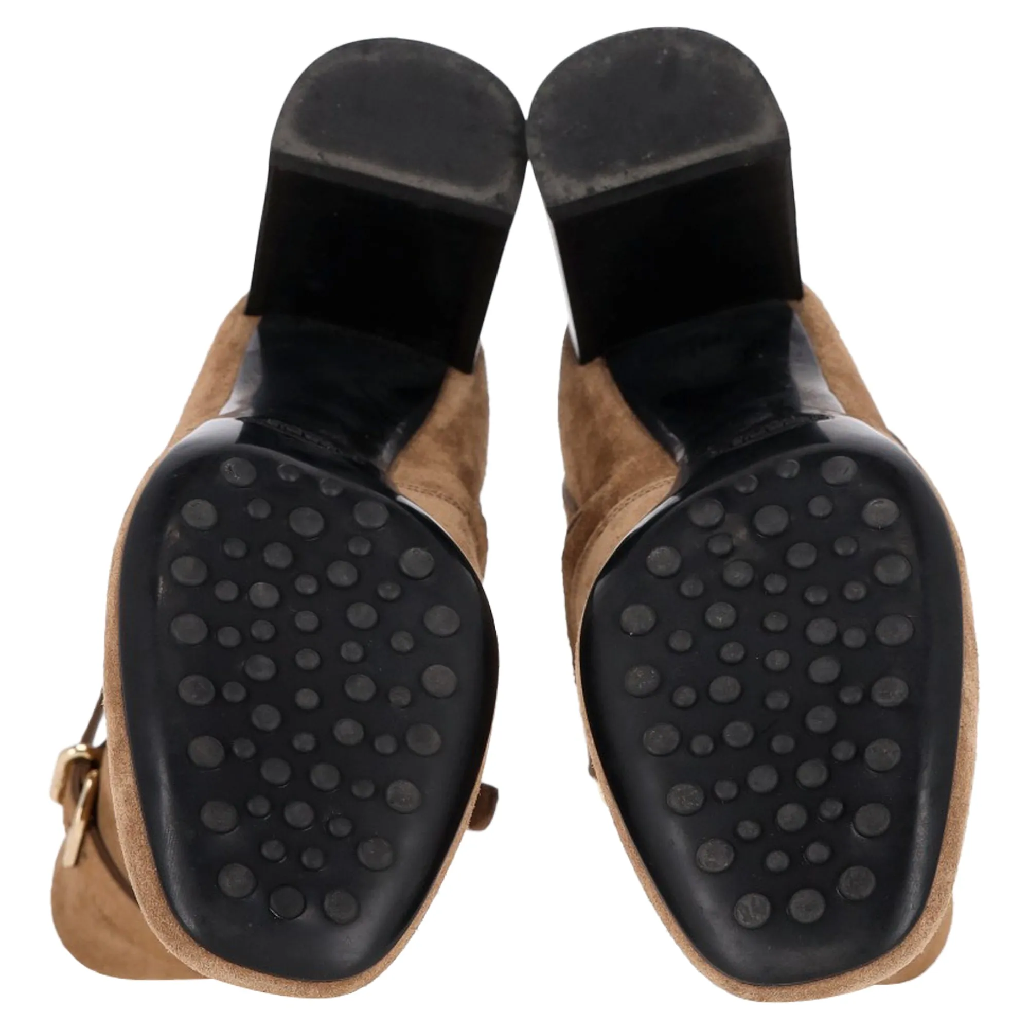 Tod's Buckled Ankle Boots in Brown Suede