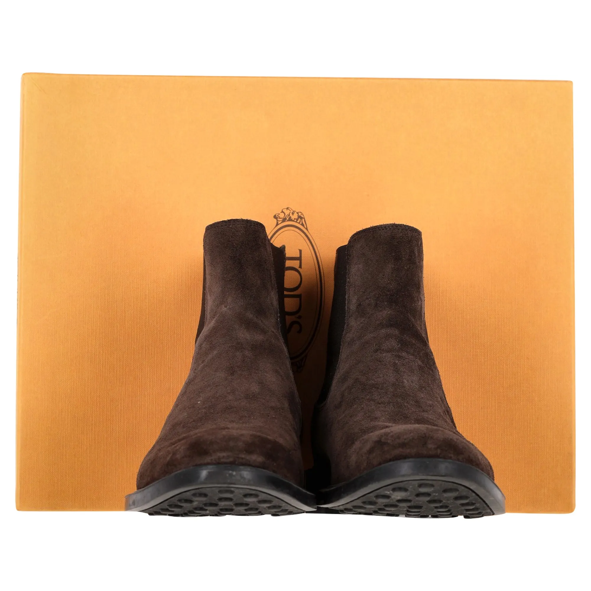 Tod's Chelsea Boots in Brown Suede