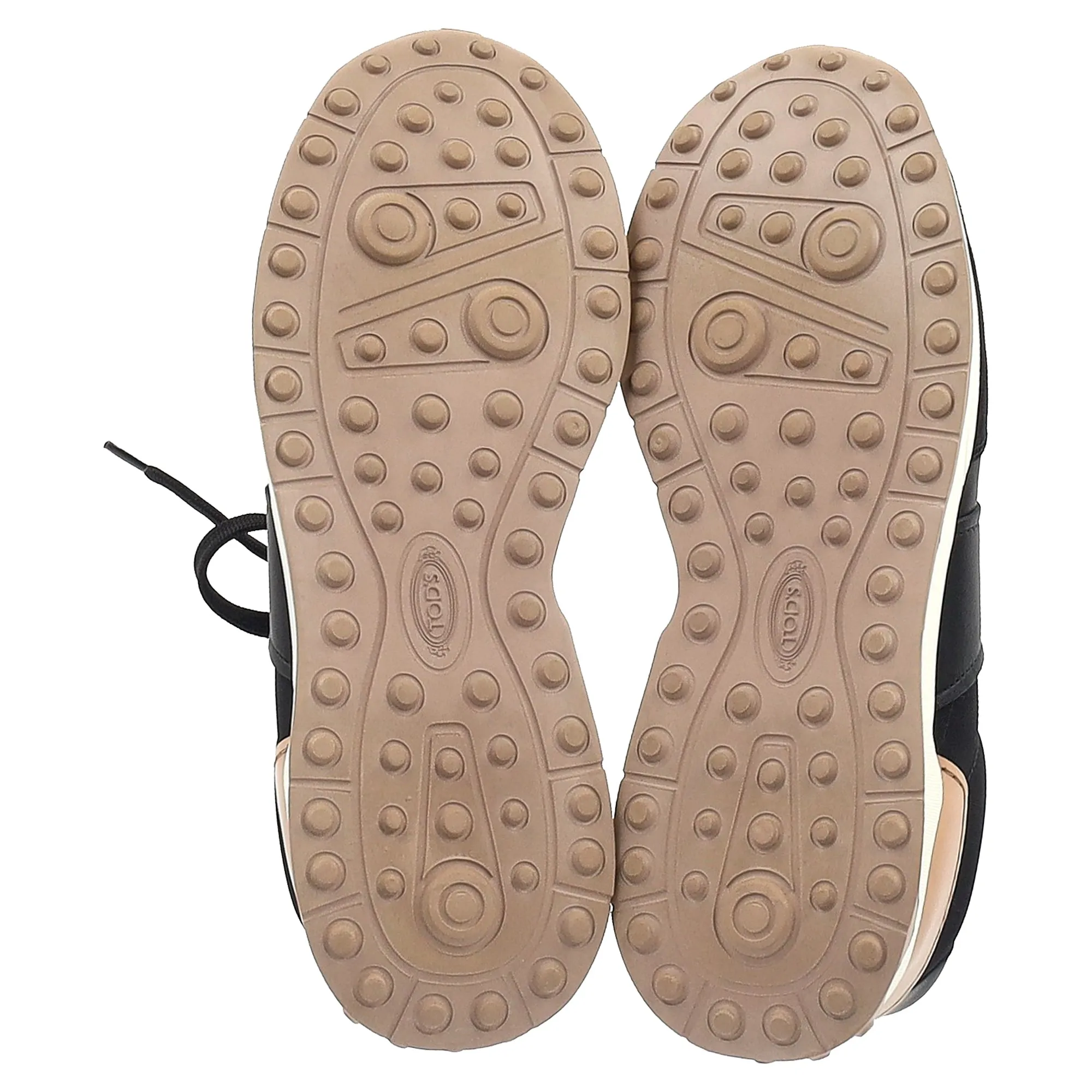 Tod's Lace-Up Sneakers in Black Leather and Mesh