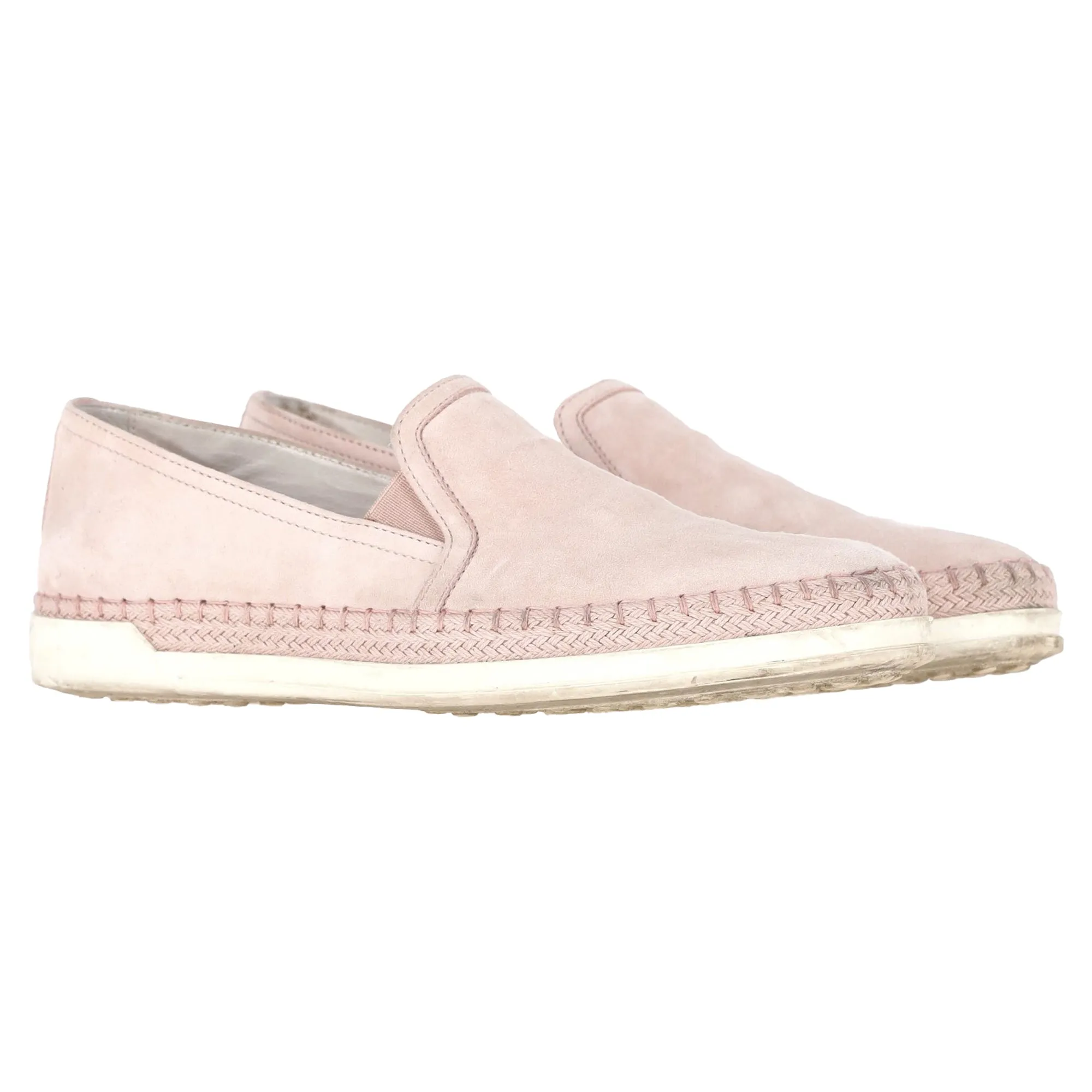 Tod's Slip-On Sneakers in Pastel Pink Suede