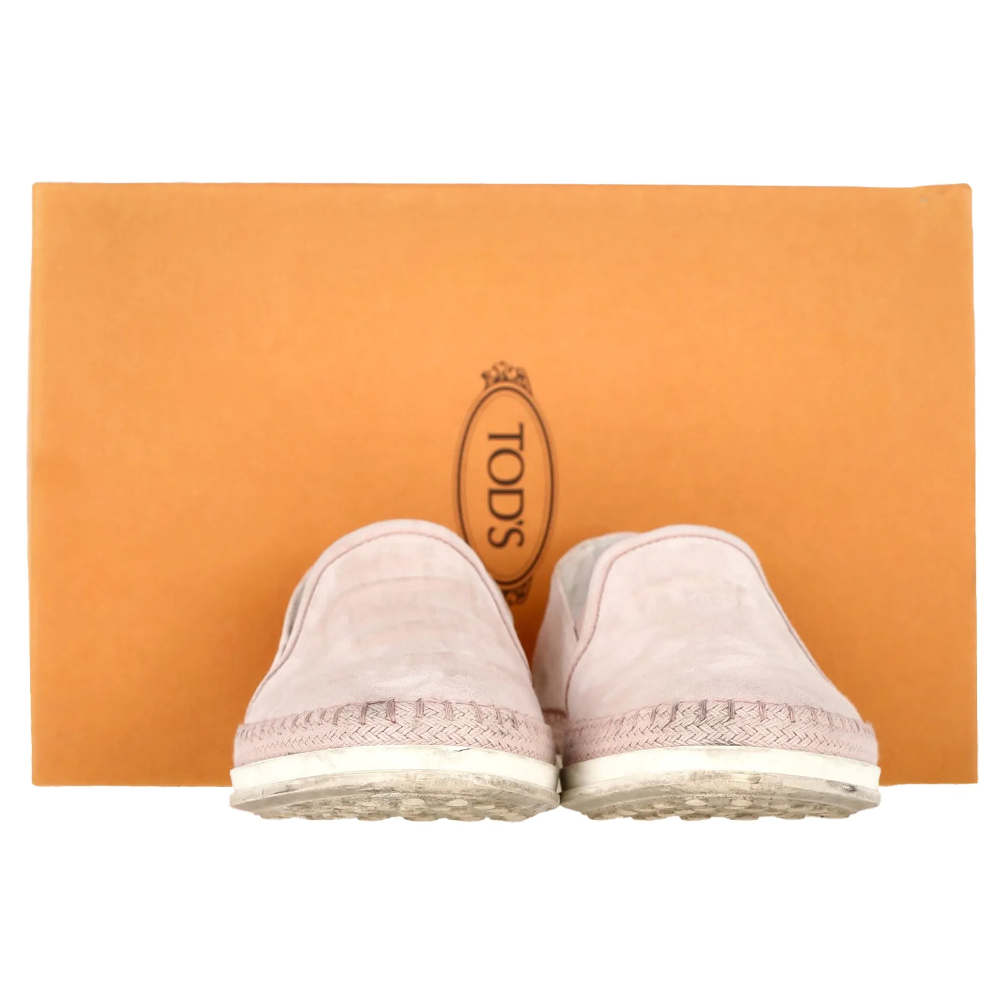 Tod's Slip-On Sneakers in Pastel Pink Suede