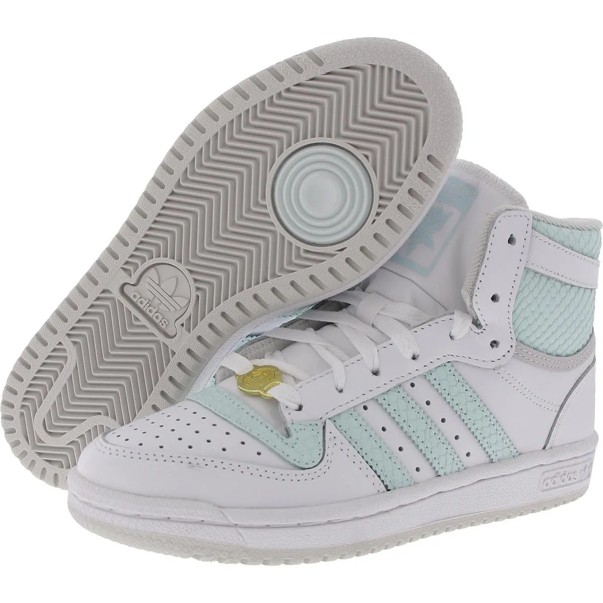 Top Ten RB Womens Perforated Leather High-Top Sneakers