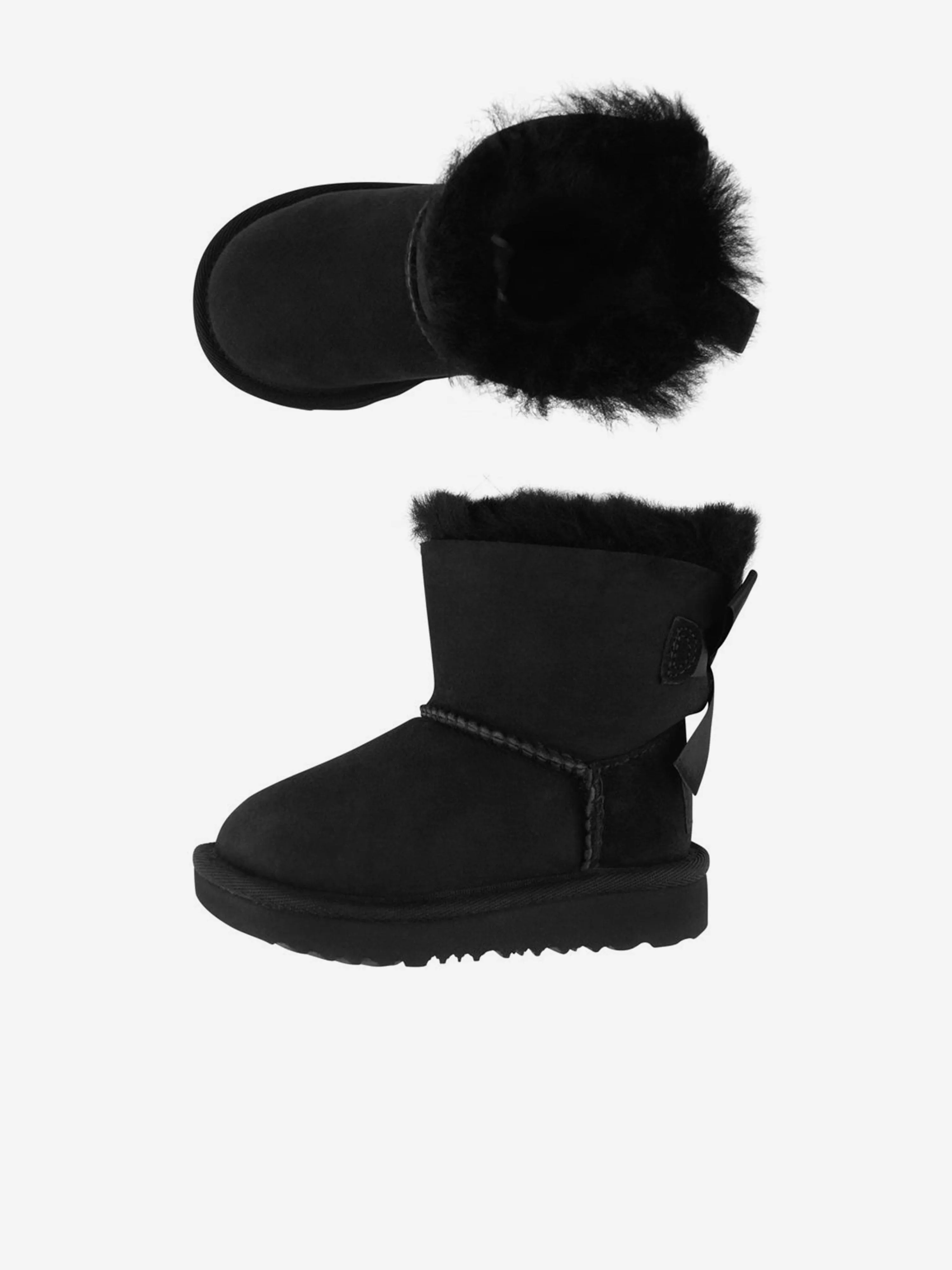 UGG Girls Mini Bailey Bow II Boots in Black