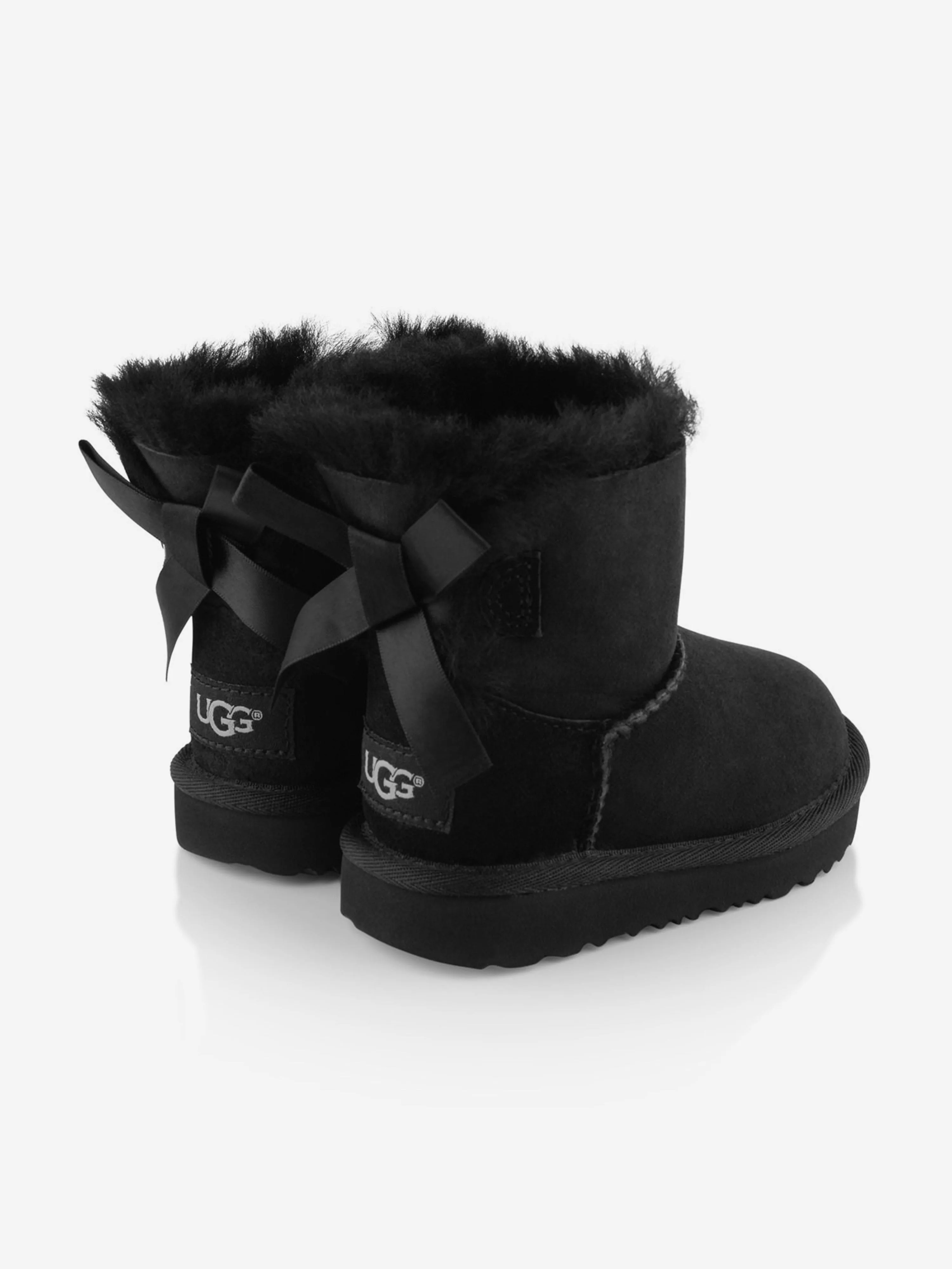 UGG Girls Mini Bailey Bow II Boots in Black