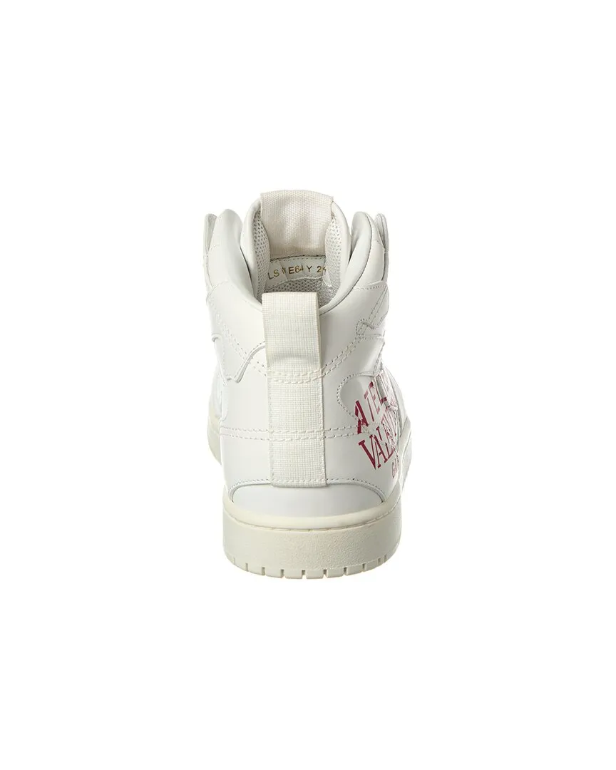 Valentino Atelier Leather High-Top Sneaker