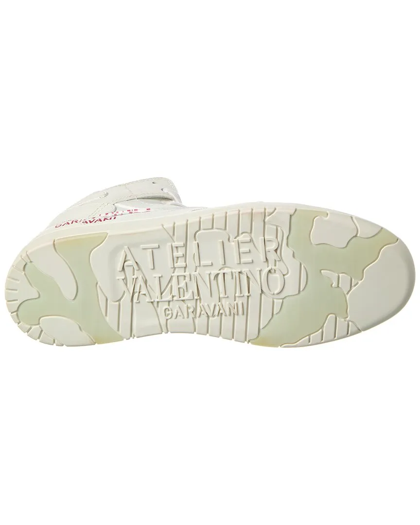 Valentino Atelier Leather High-Top Sneaker