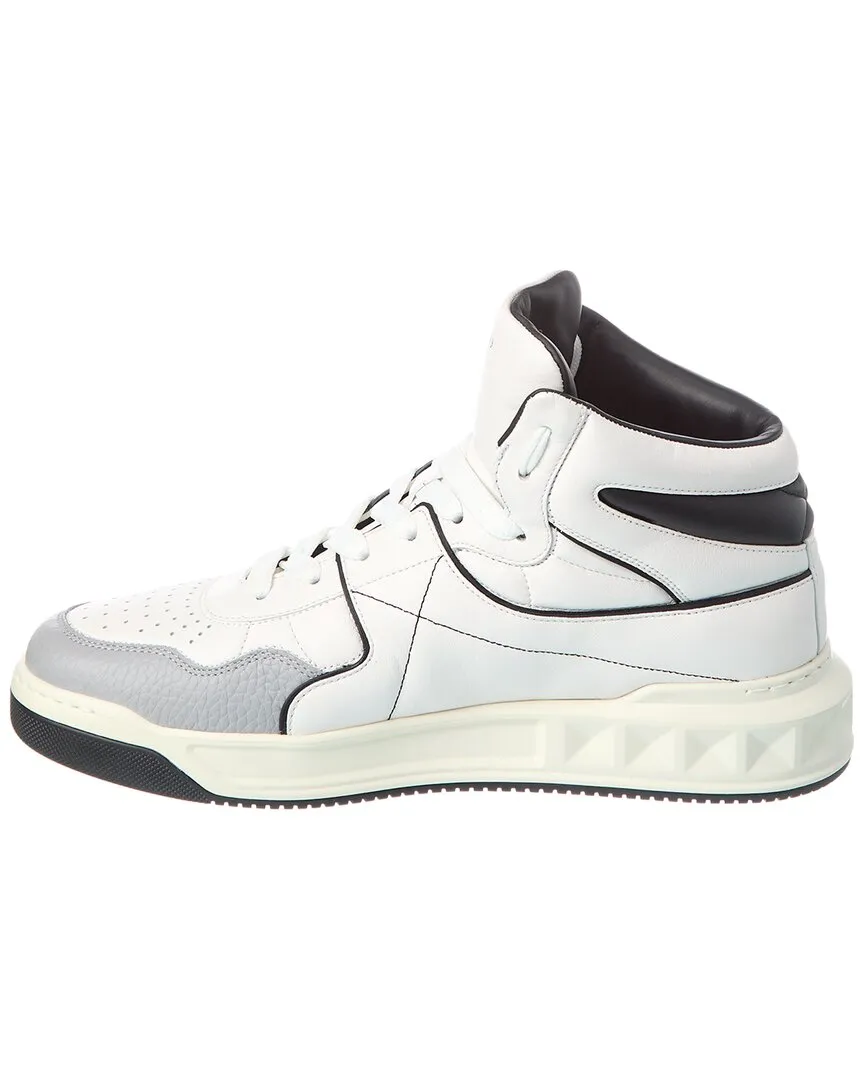 Valentino Leather High-Top Sneaker