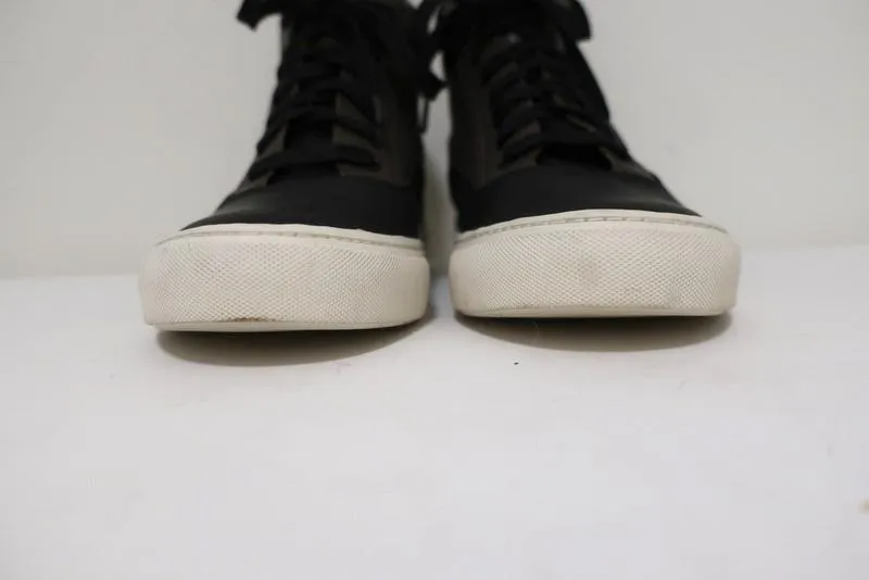 Vince High Top Sneakers Newman Brown Leather & Black Suede Size 7