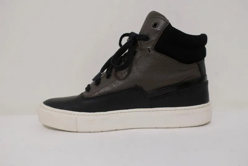 Vince High Top Sneakers Newman Brown Leather & Black Suede Size 7