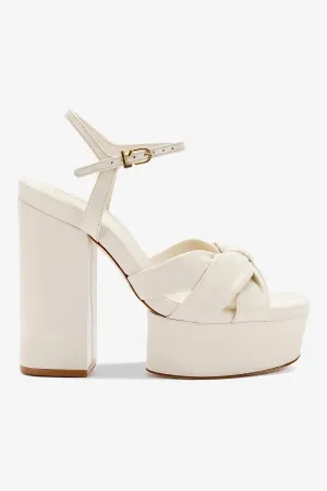 Vivienne Platform Sandal In Ivory Leather