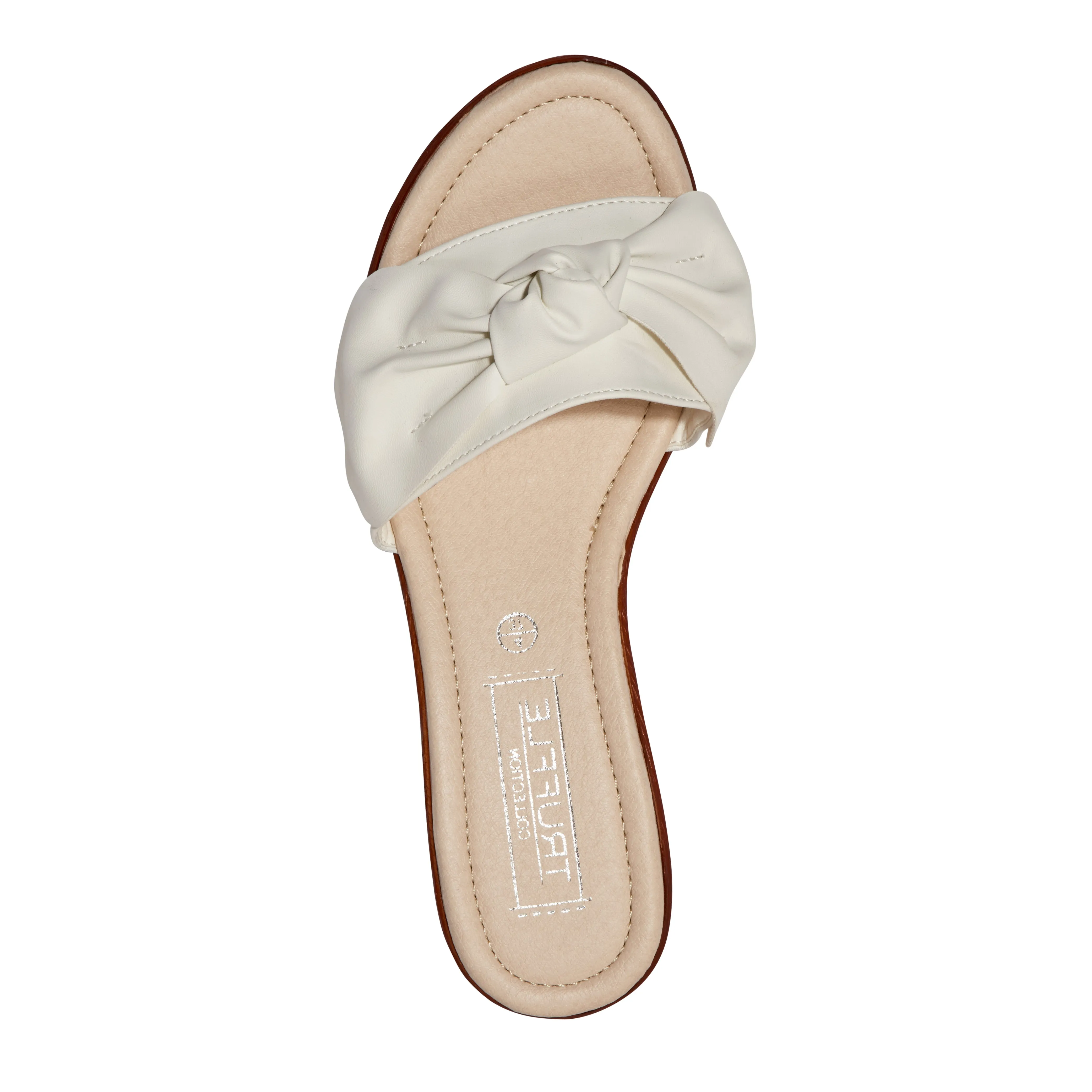 White Wedge Wooden Effect High Heel