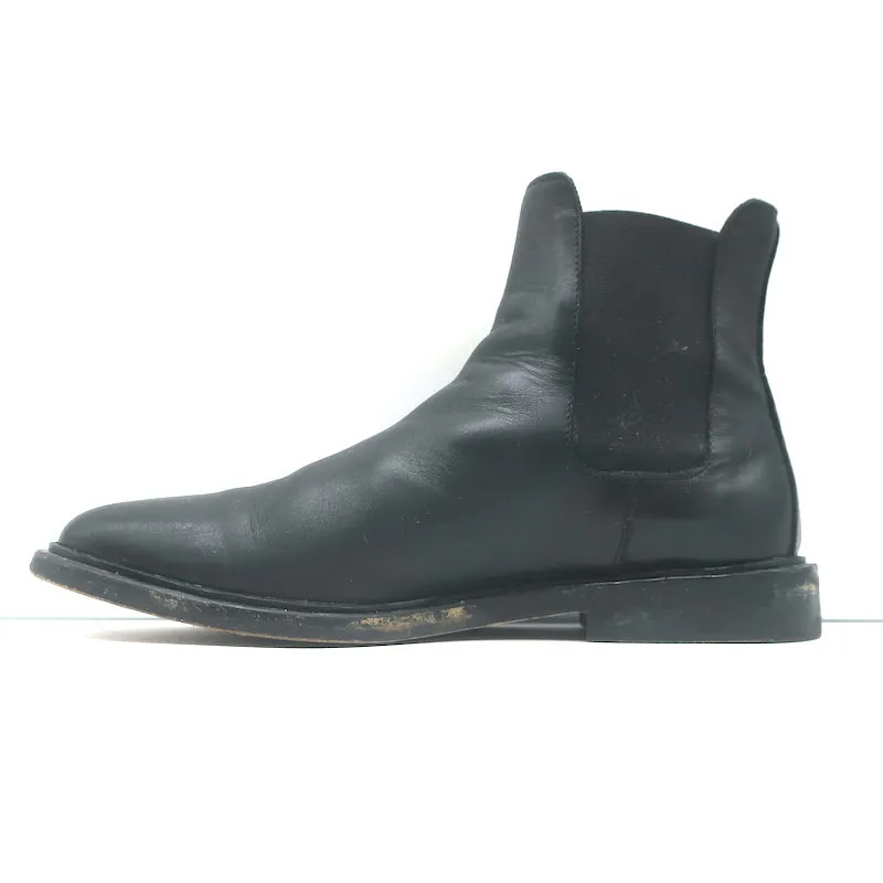 Woman by Common Projects Chelsea Boots Black Leather Size 38 Flat Ankle Boots