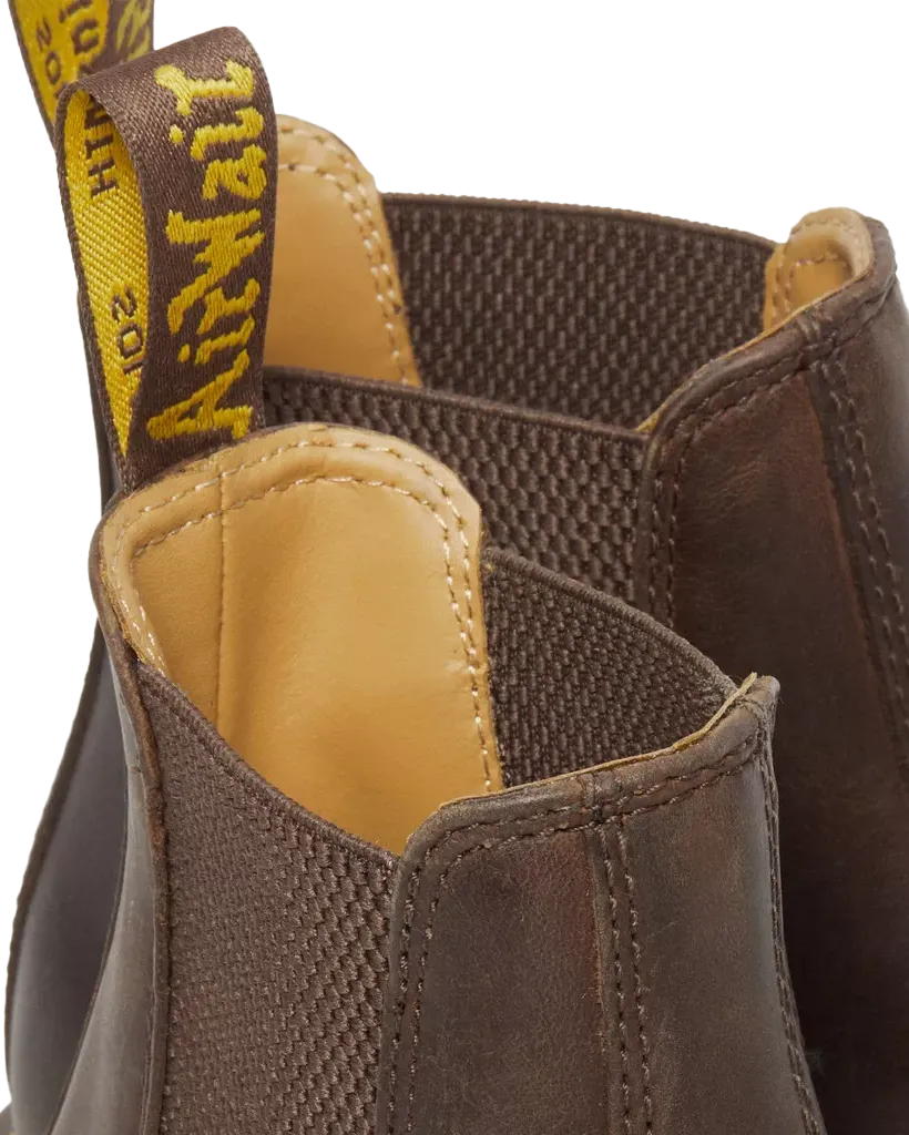 Womens 2976 Yellow Stitch Crazy Horse Chelsea Boot in Dark Brown