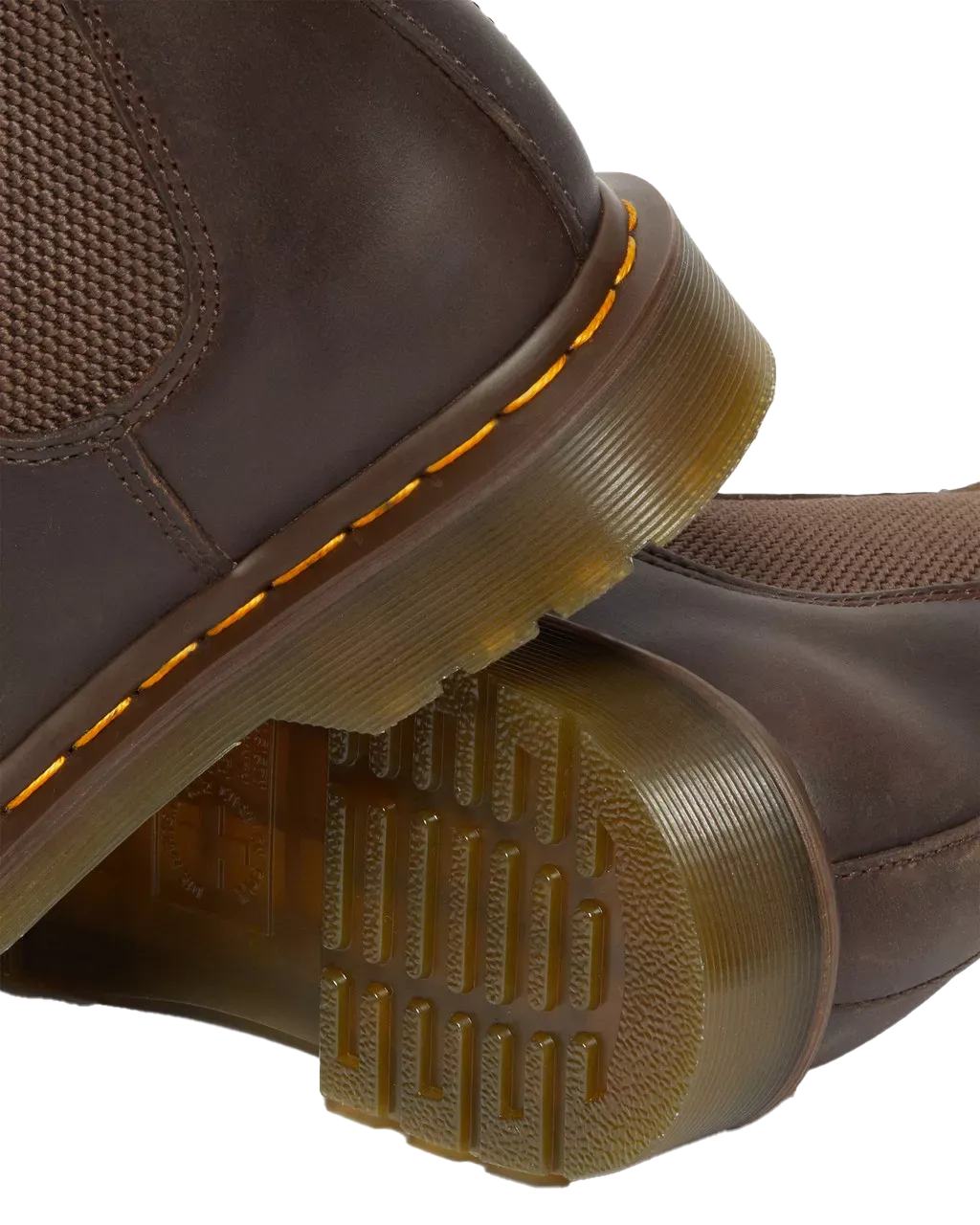 Womens 2976 Yellow Stitch Crazy Horse Chelsea Boot in Dark Brown