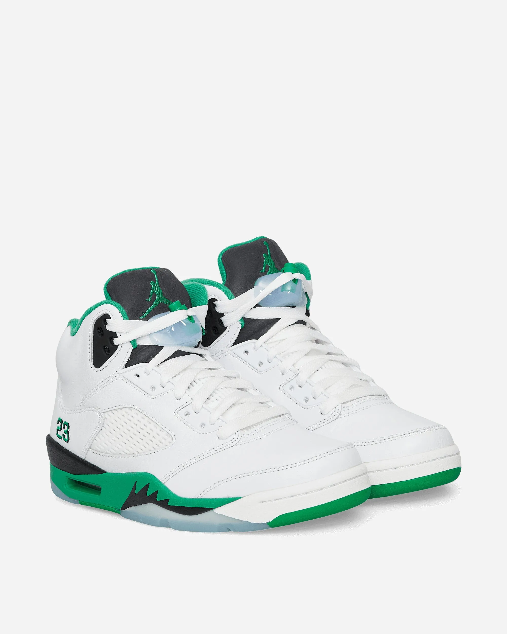 Women's Air Jordan 5 Retro Sneakers White / Lucky Green