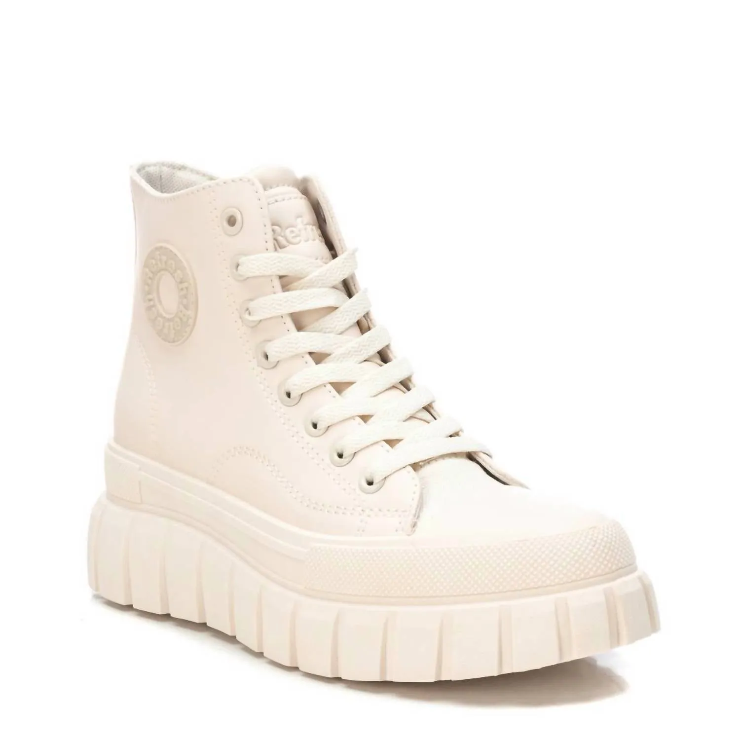 Women's Casual High Top Sneakers In Beige