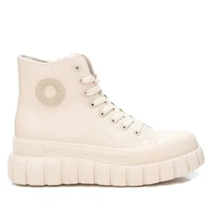 Women's Casual High Top Sneakers In Beige