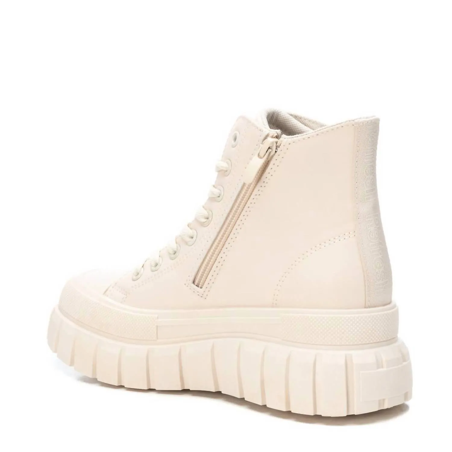 Women's Casual High Top Sneakers In Beige