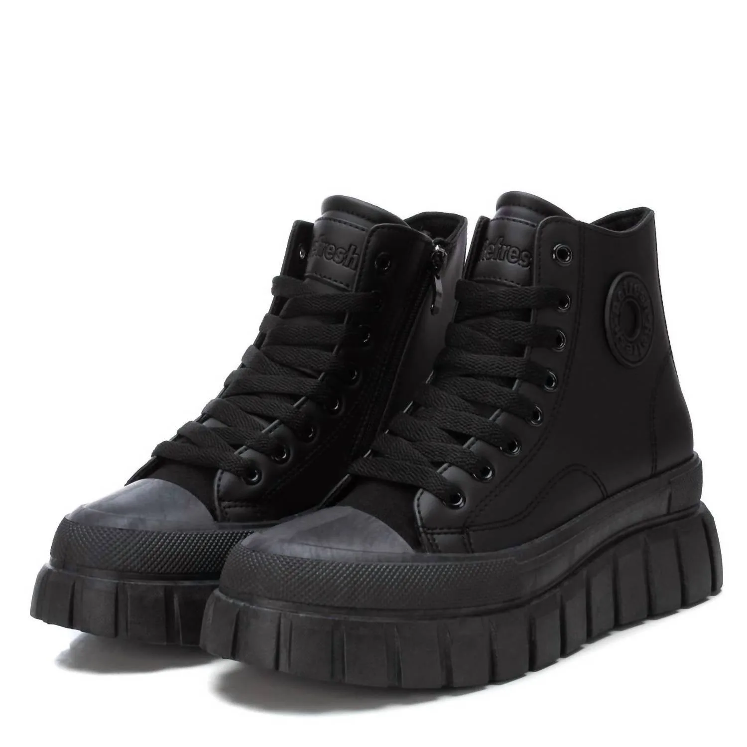 Women's Casual High Top Sneakers In Black