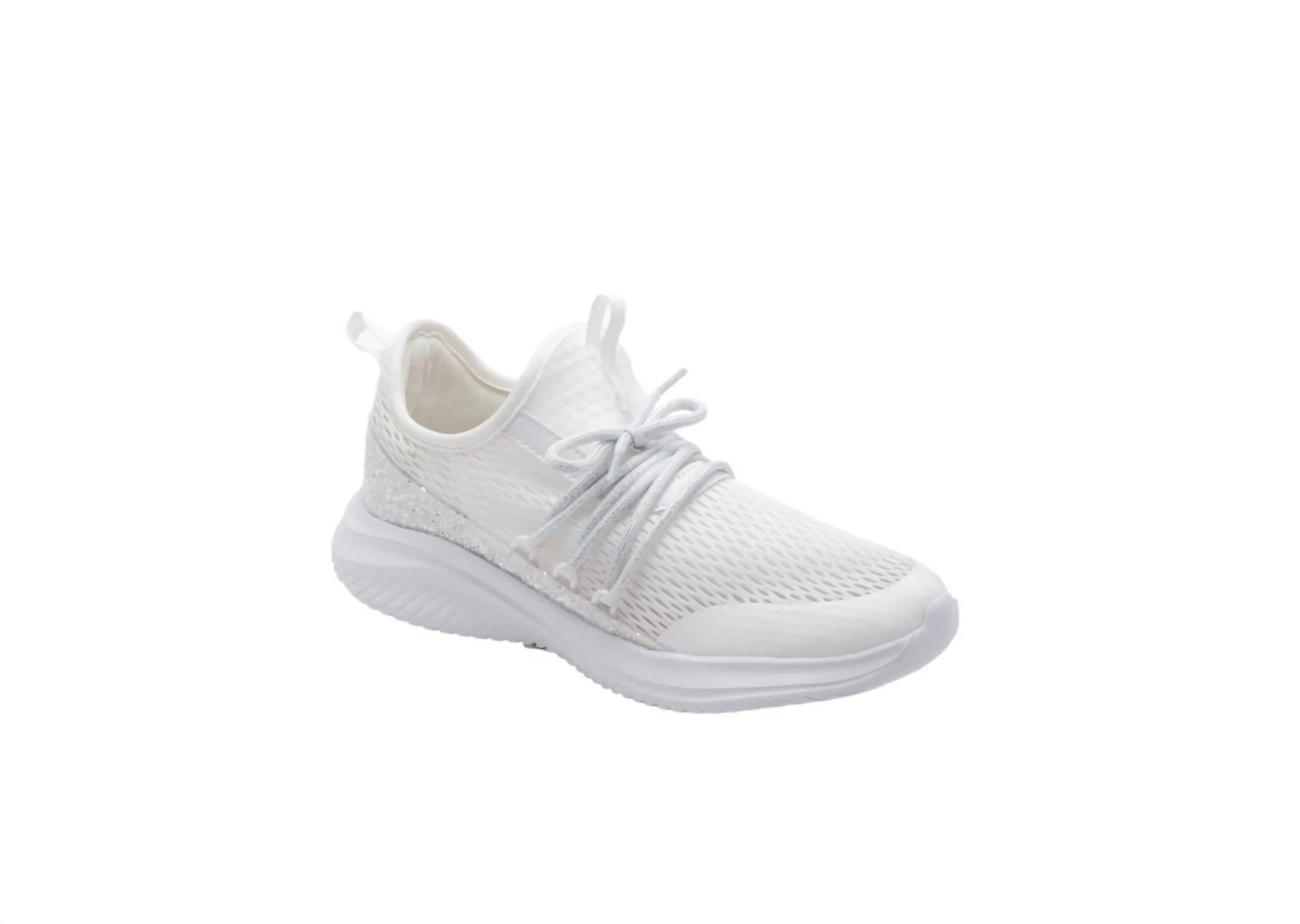 Women's Chunky Soft Serve Sneaker In White Glitter