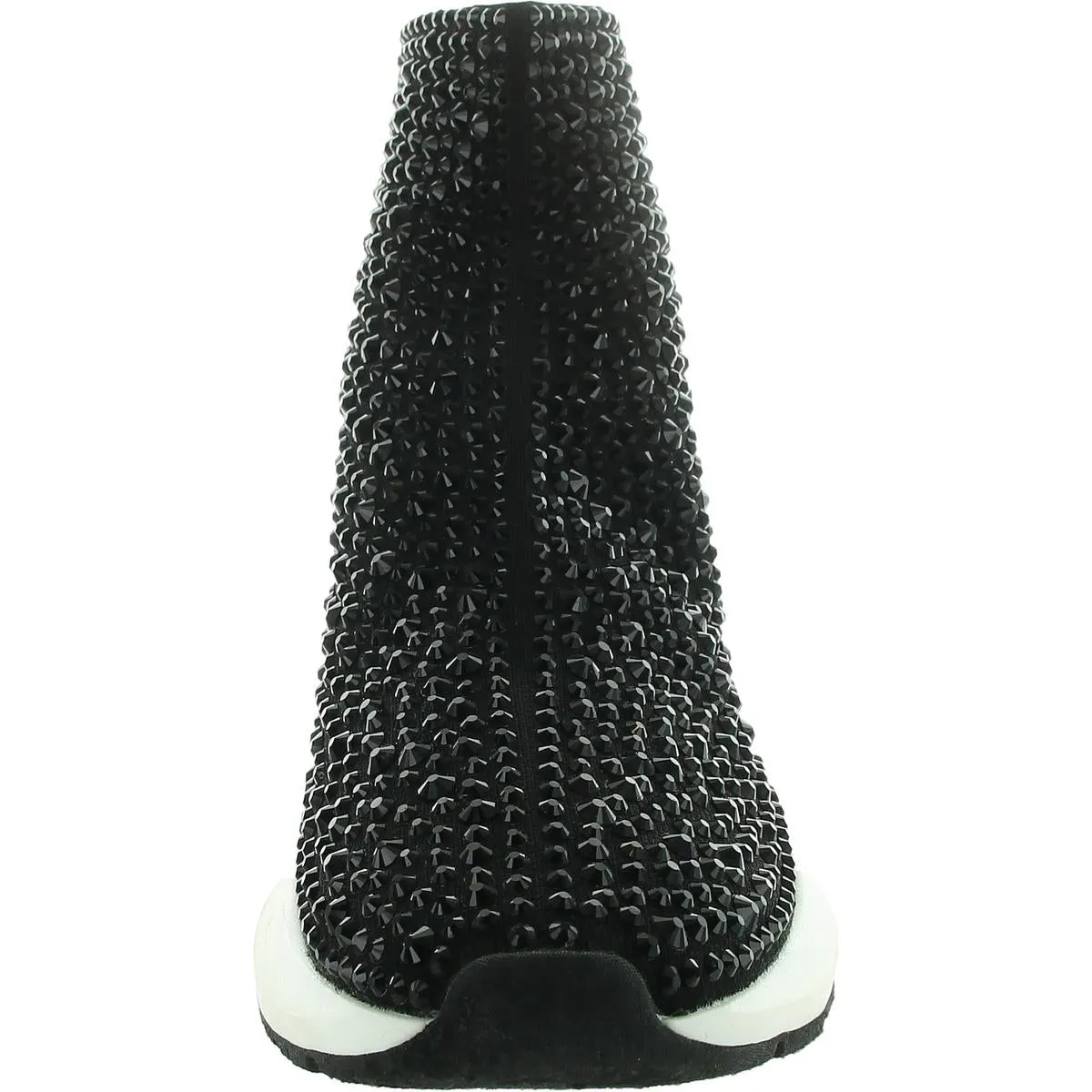 Womens Embellished Faux Leather High-Top Sneakers