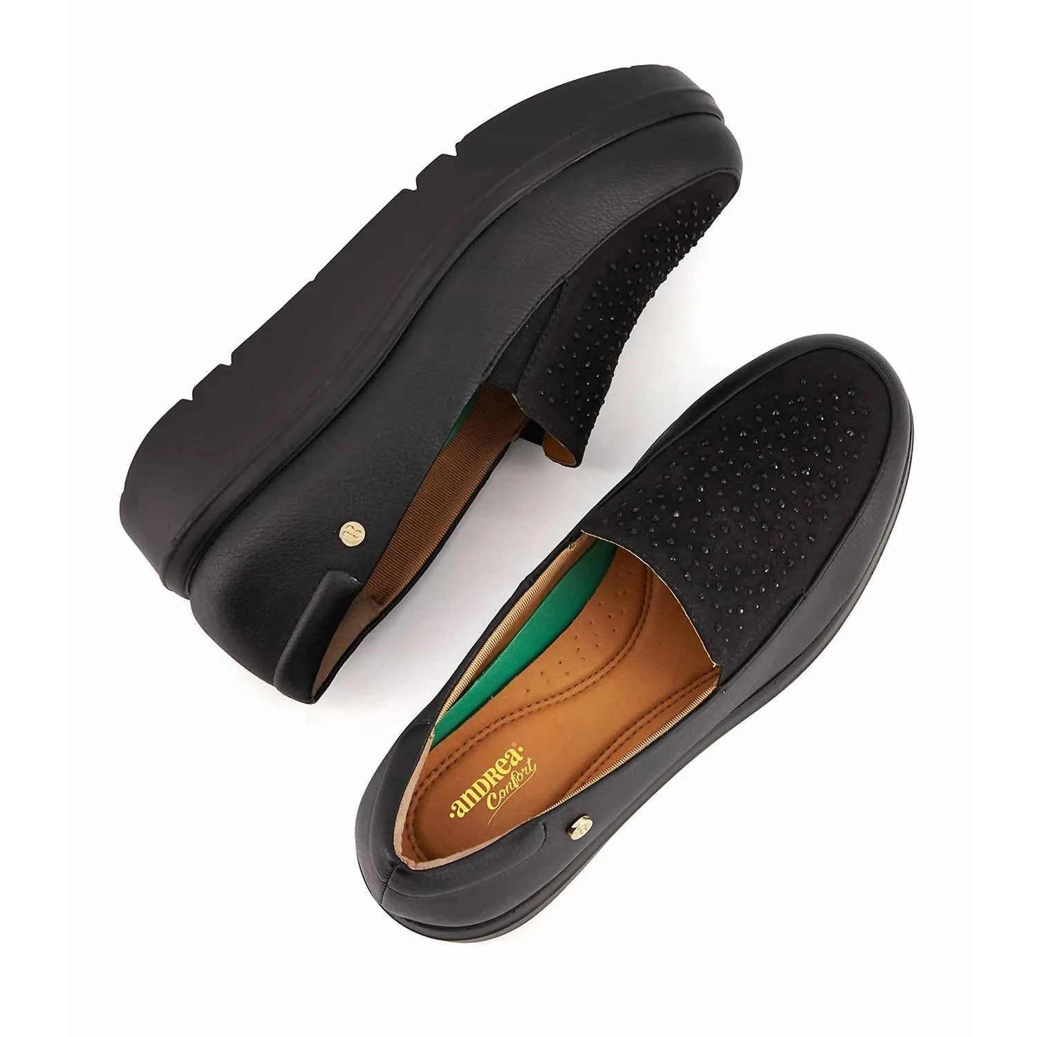 Women's High Platform Flat Shoes In Black