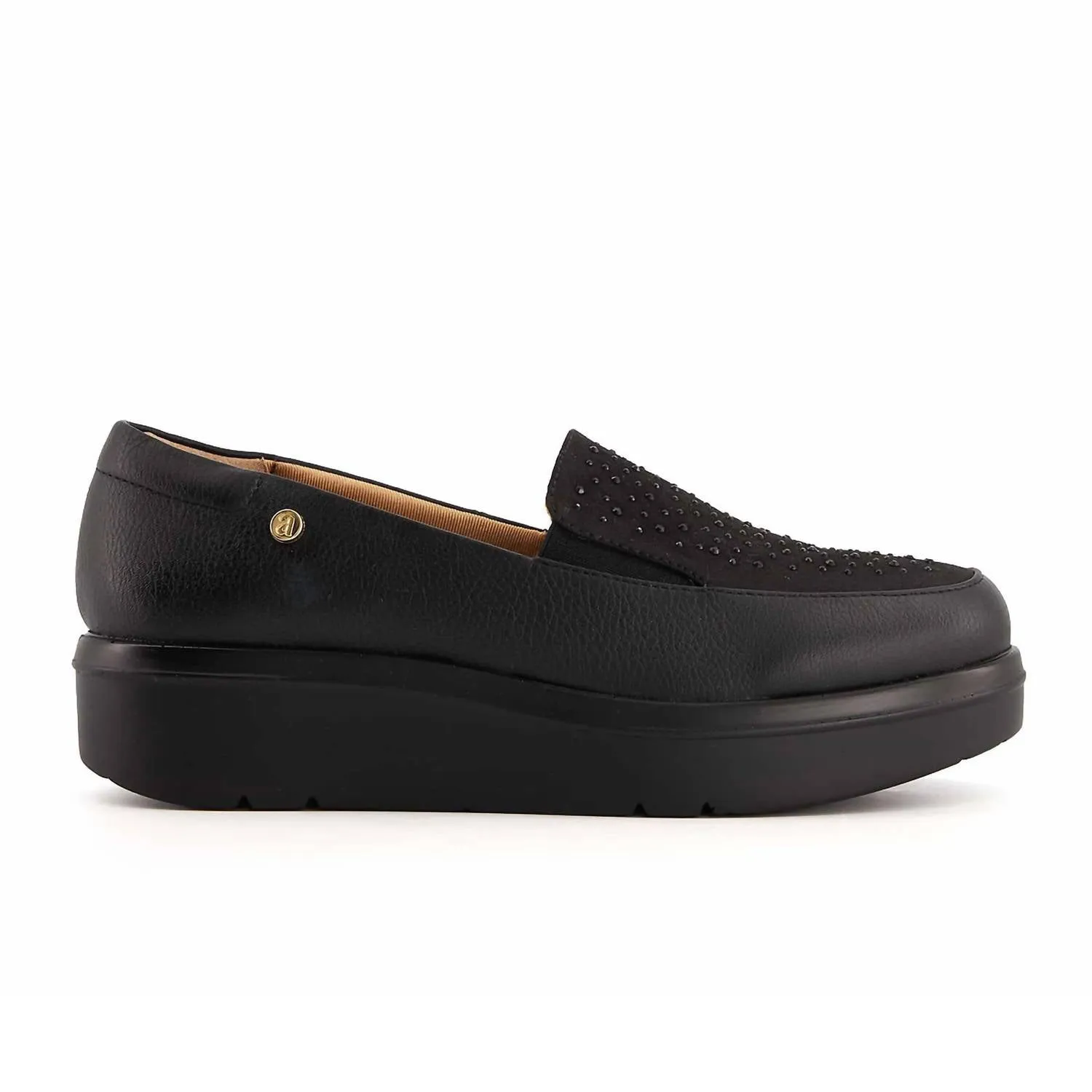 Women's High Platform Flat Shoes In Black