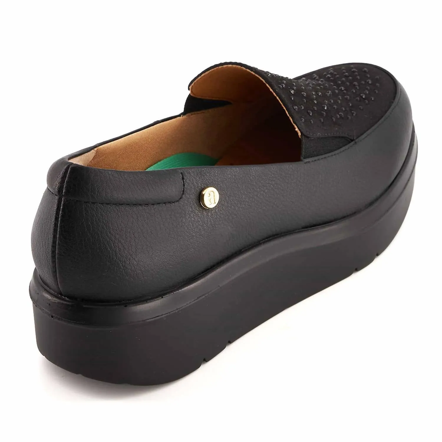 Women's High Platform Flat Shoes In Black