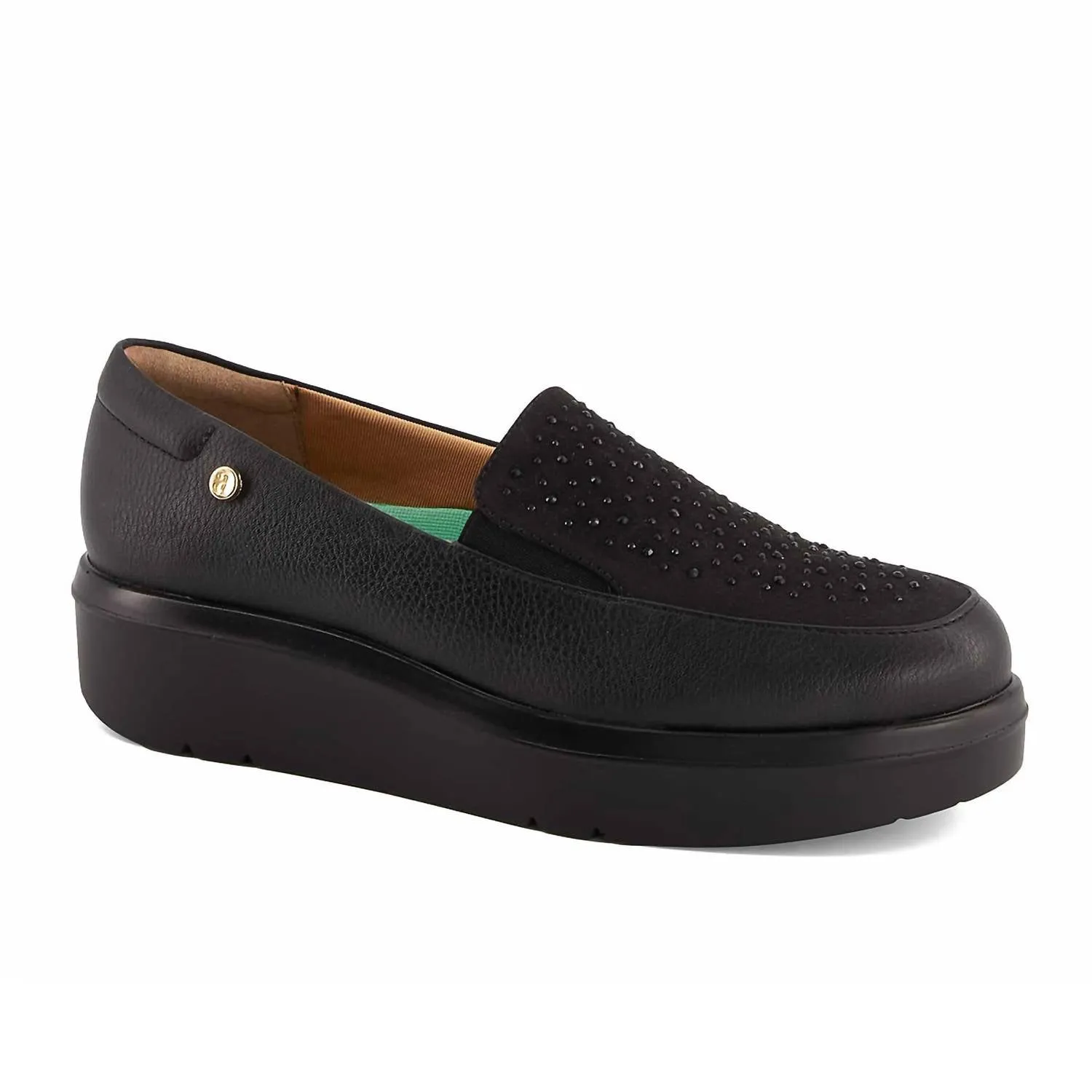 Women's High Platform Flat Shoes In Black
